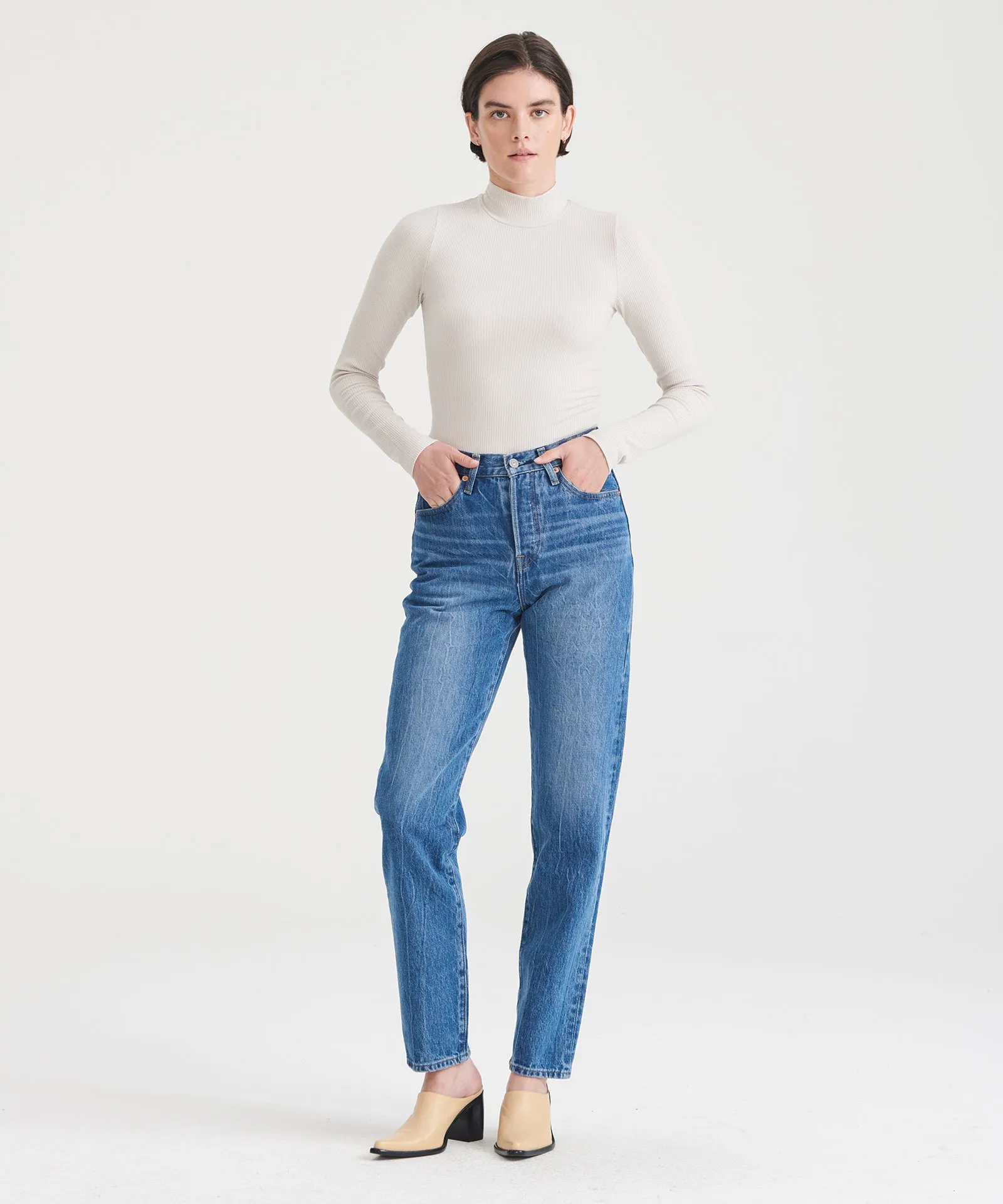 Ribbed Modal Cashmere Turtleneck sold by Naadam product image thumbnail 2