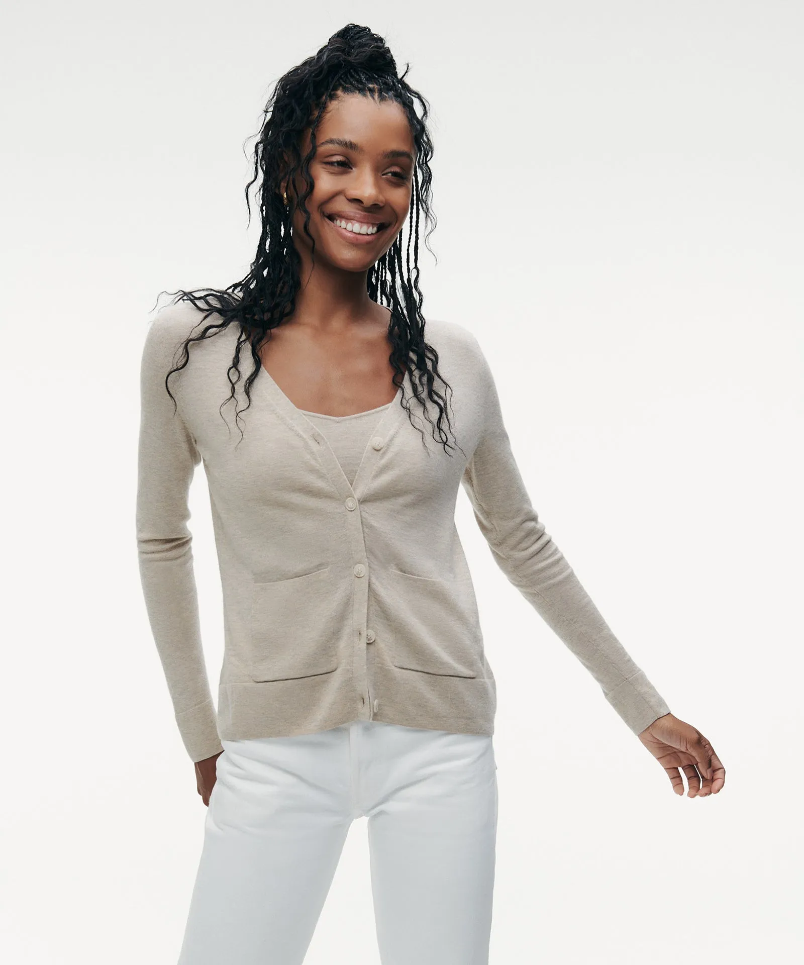 Super Fine Cashmere Cardigan sold by Naadam product image thumbnail 5