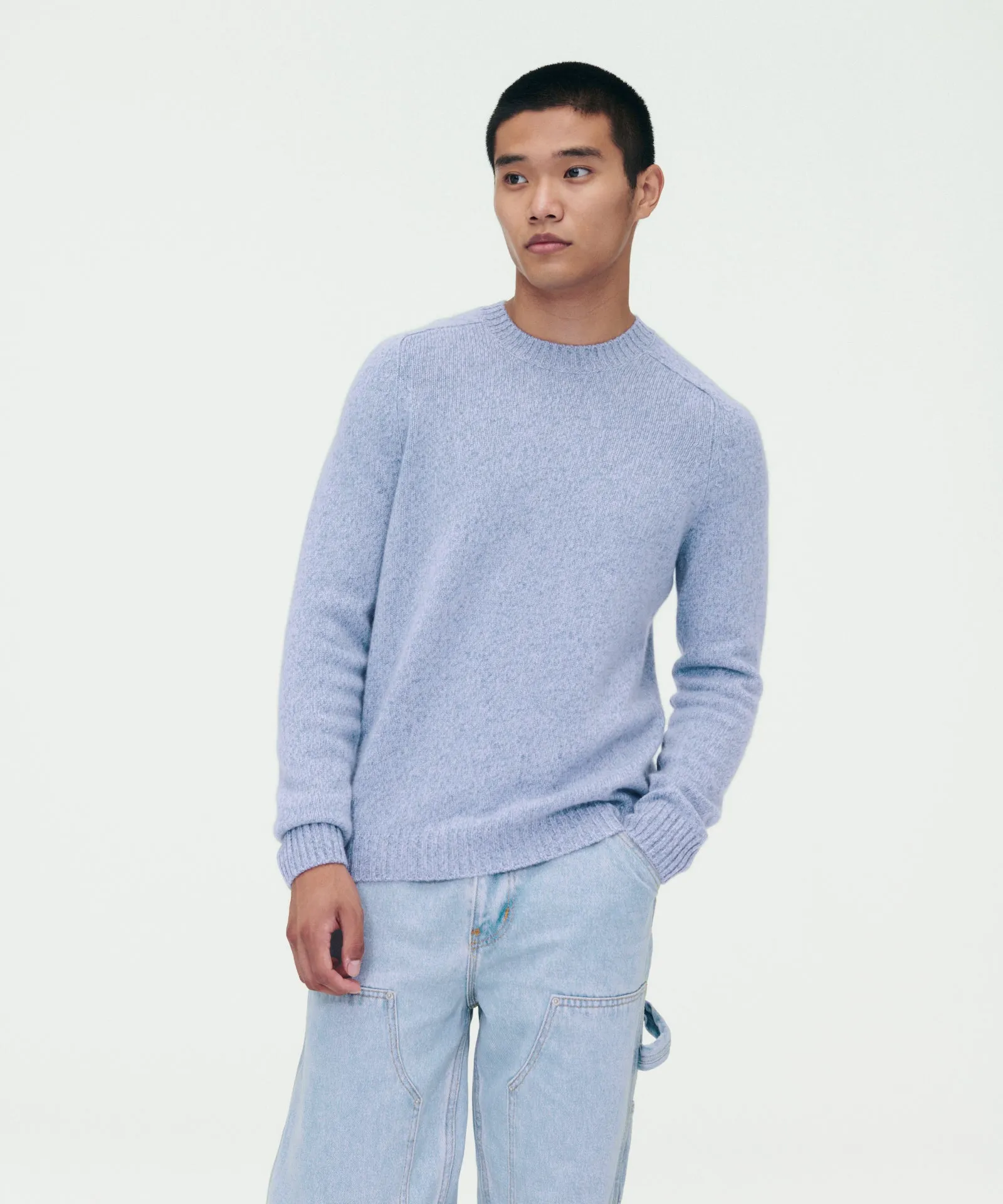 Marled Reclaimed Cashmere Crewneck Sweater sold by Naadam product image thumbnail 4