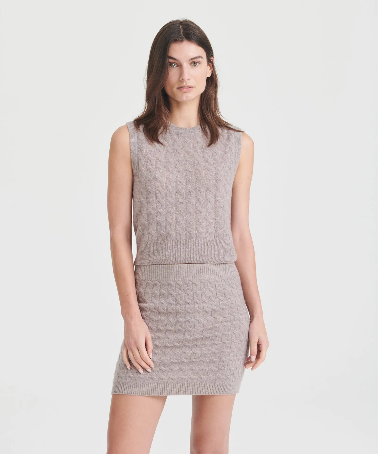 Cashmere Cable Knit Mini Skirt sold by Naadam product image thumbnail 4