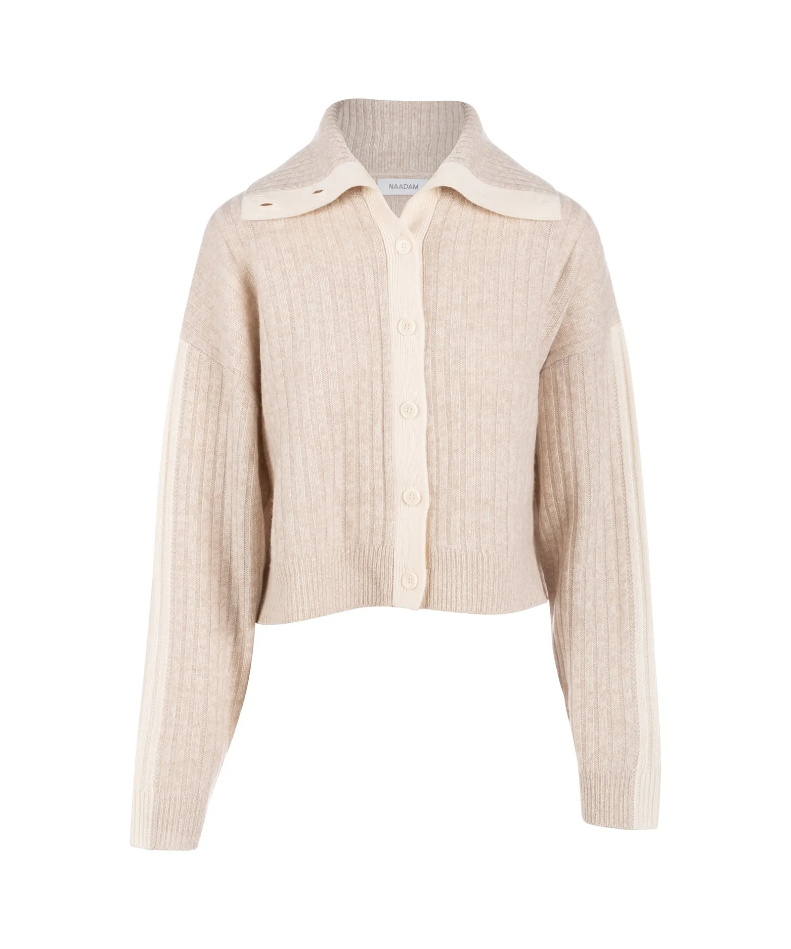 Cashmino Marled Collared Cardigan sold by Naadam product image thumbnail 5
