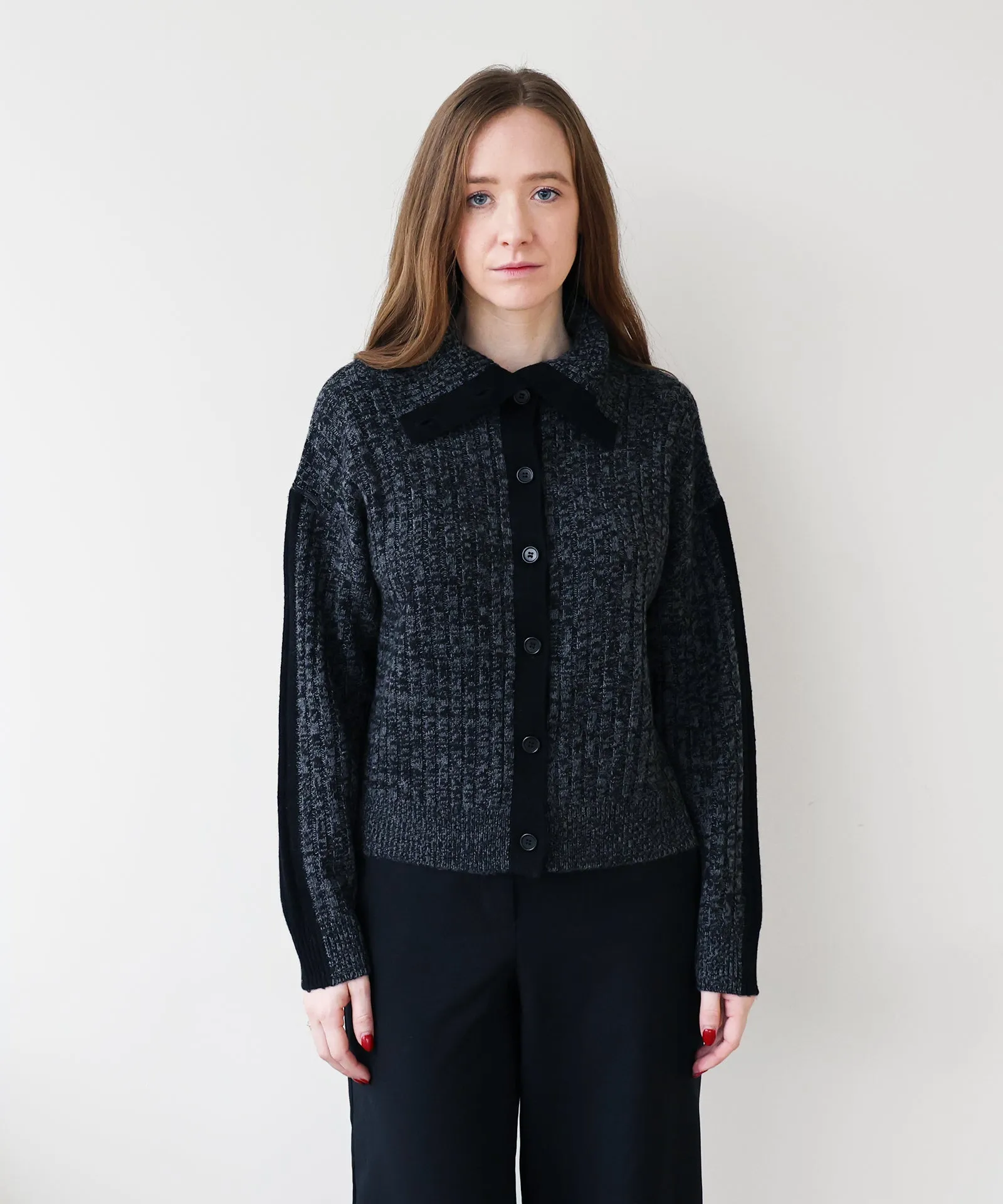 Cashmino Marled Collared Cardigan sold by Naadam product image thumbnail 2