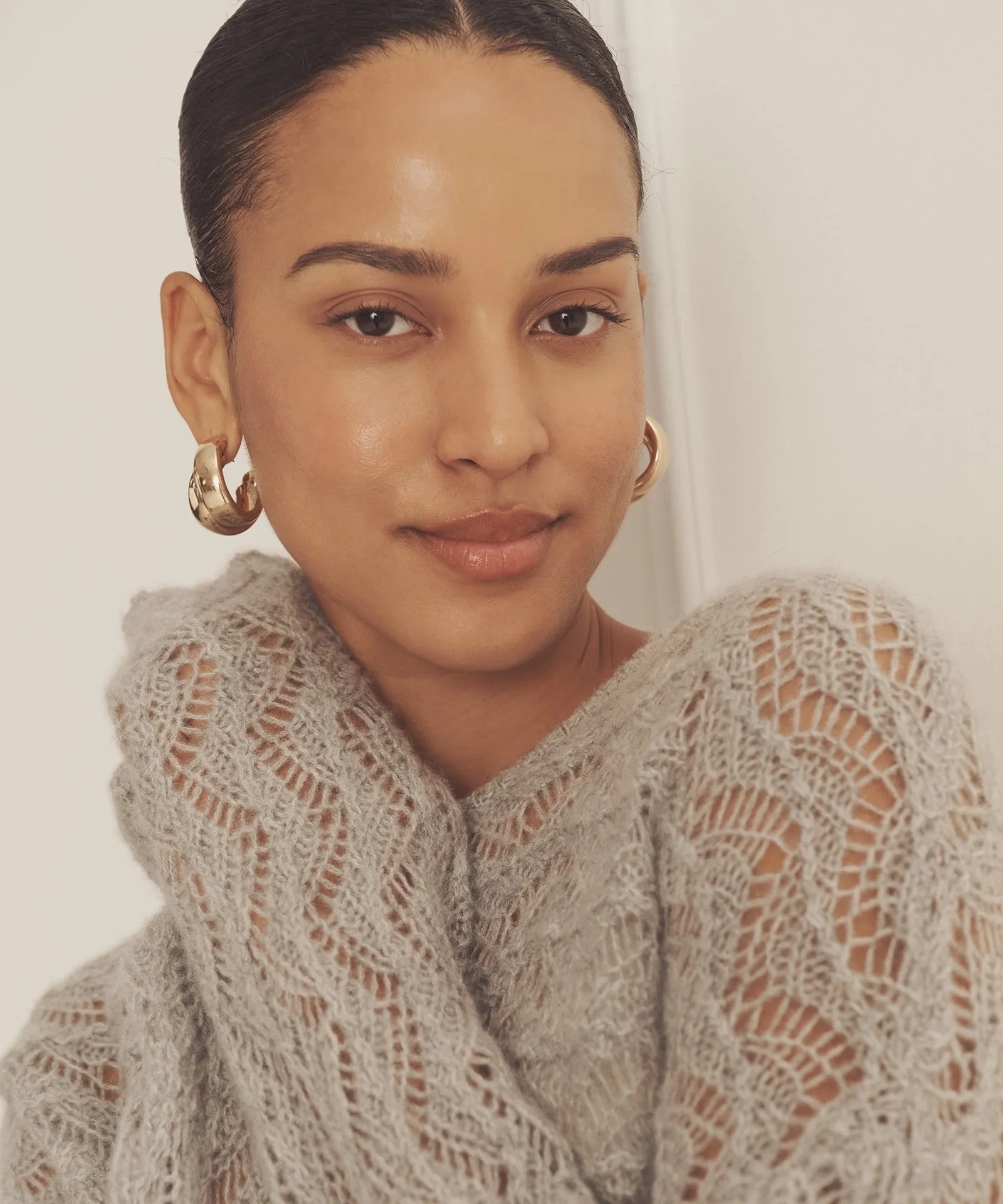 Novelty Cashmere Lace Crew sold by Naadam product image thumbnail 3