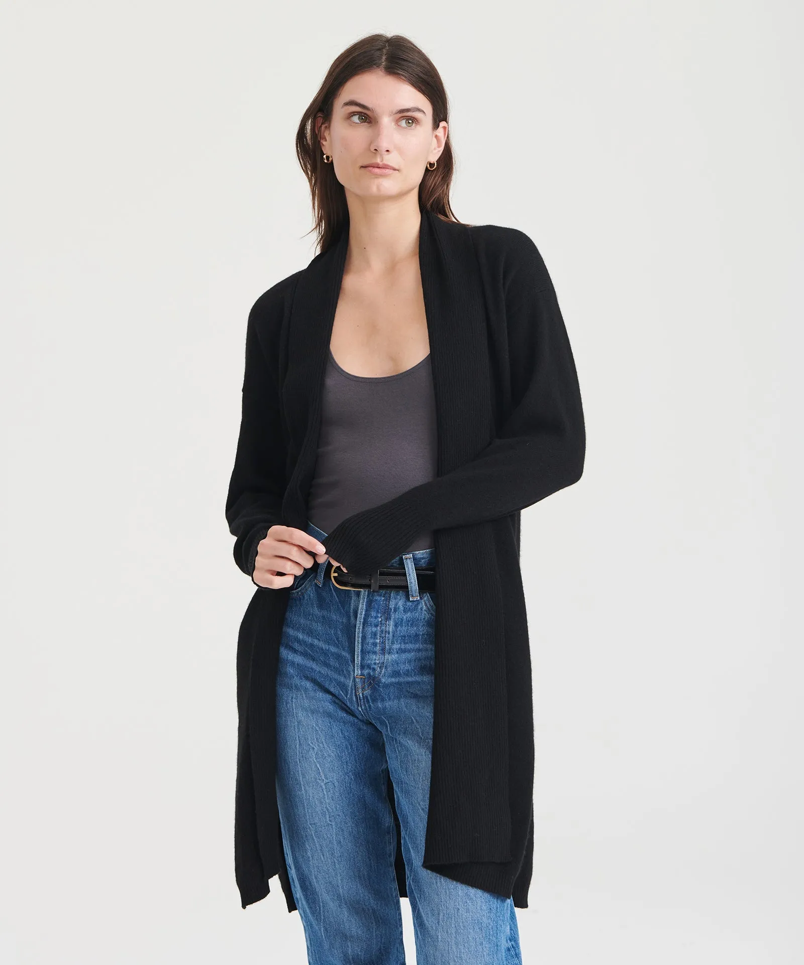 Cashmere Duster Cardigan with Side Slits sold by Naadam product image thumbnail 2