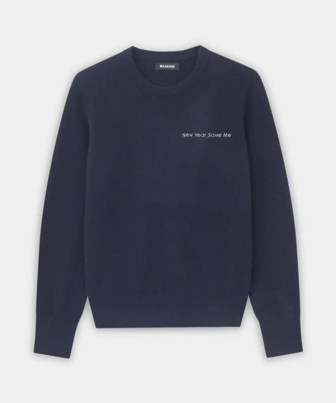 "New Year, Same Me" - The Original Cashmere Sweater Men's sold by Naadam