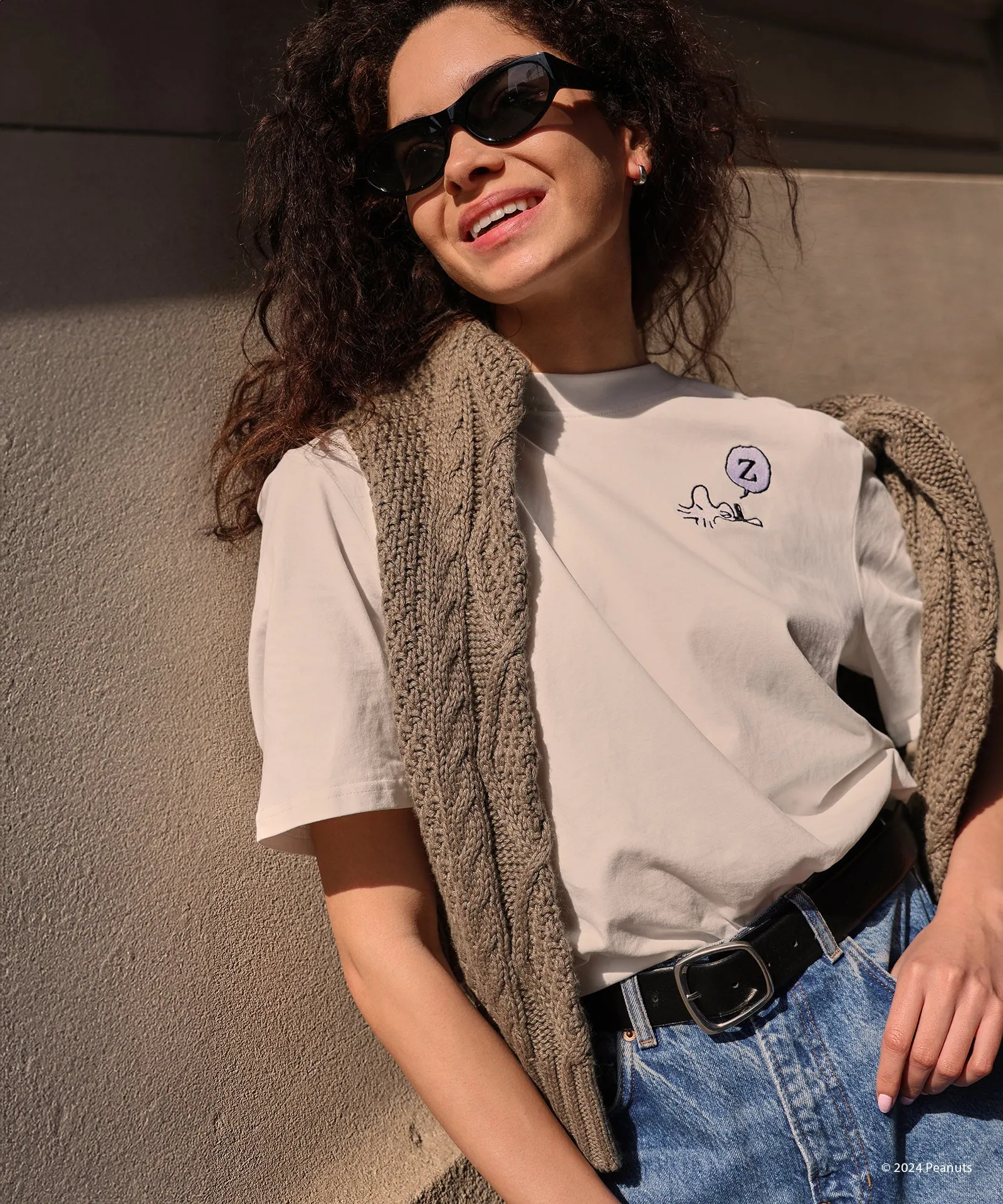 Peanuts Sleeping Woodstock Tee sold by Naadam product image thumbnail 2