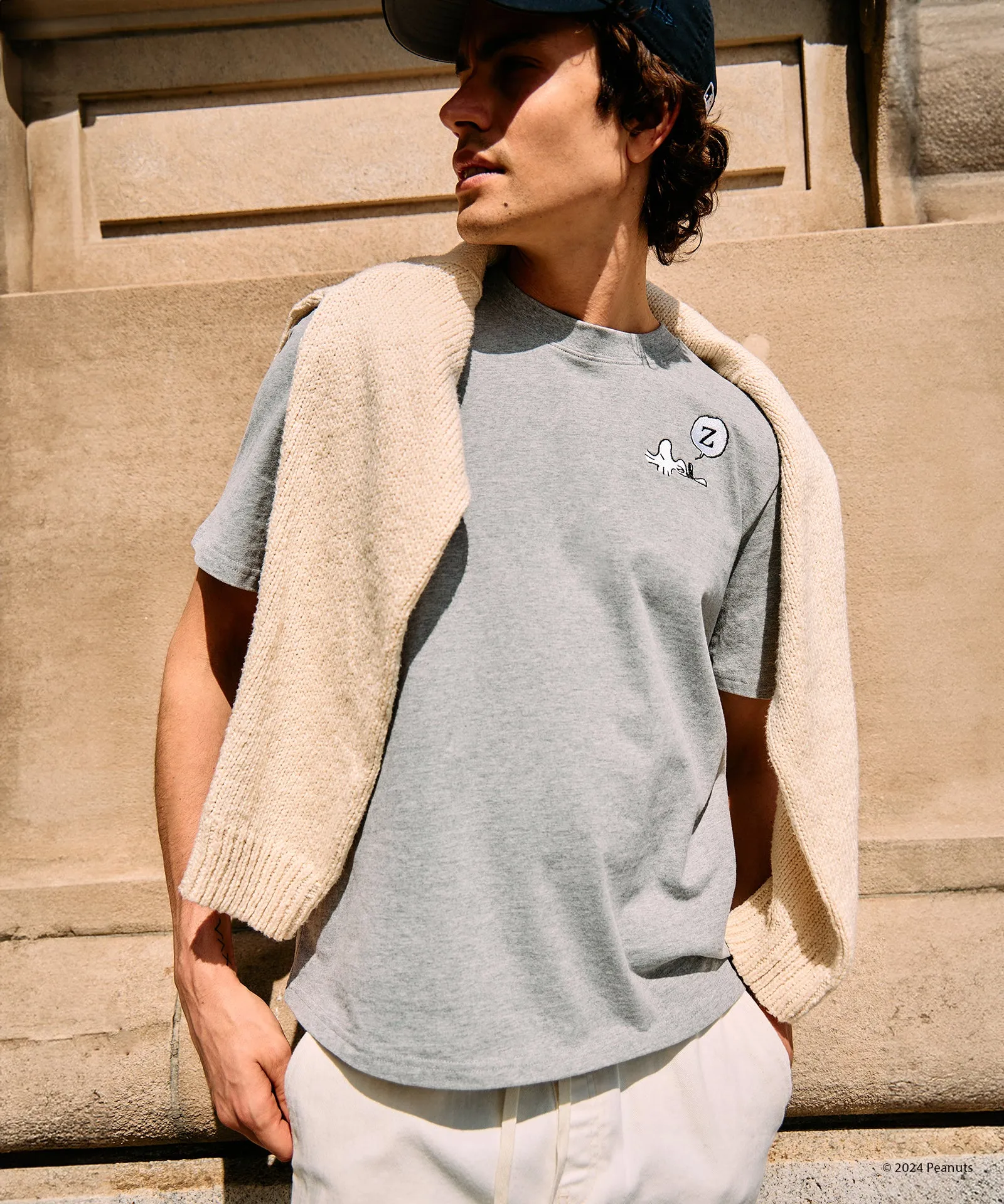 Peanuts Sleeping Woodstock Tee sold by Naadam product image thumbnail 3