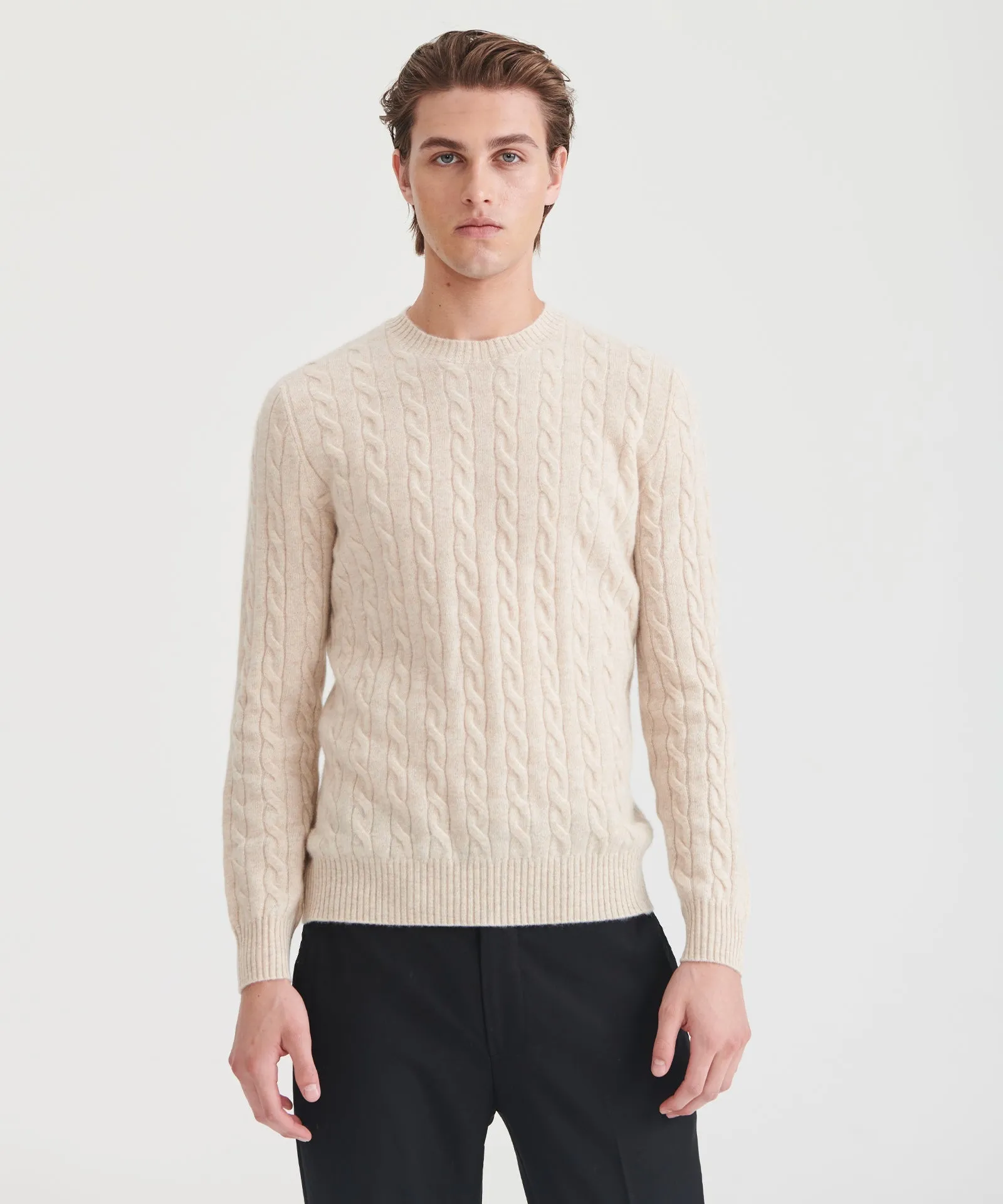 Cashmere Cable Knit Crewneck sold by Naadam