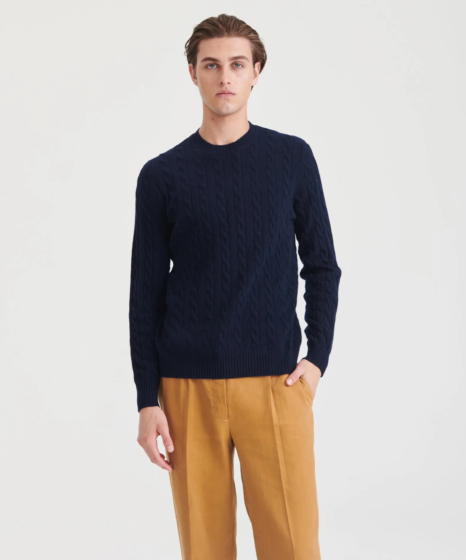 Cashmere Cable Knit Crewneck sold by Naadam product image thumbnail 2