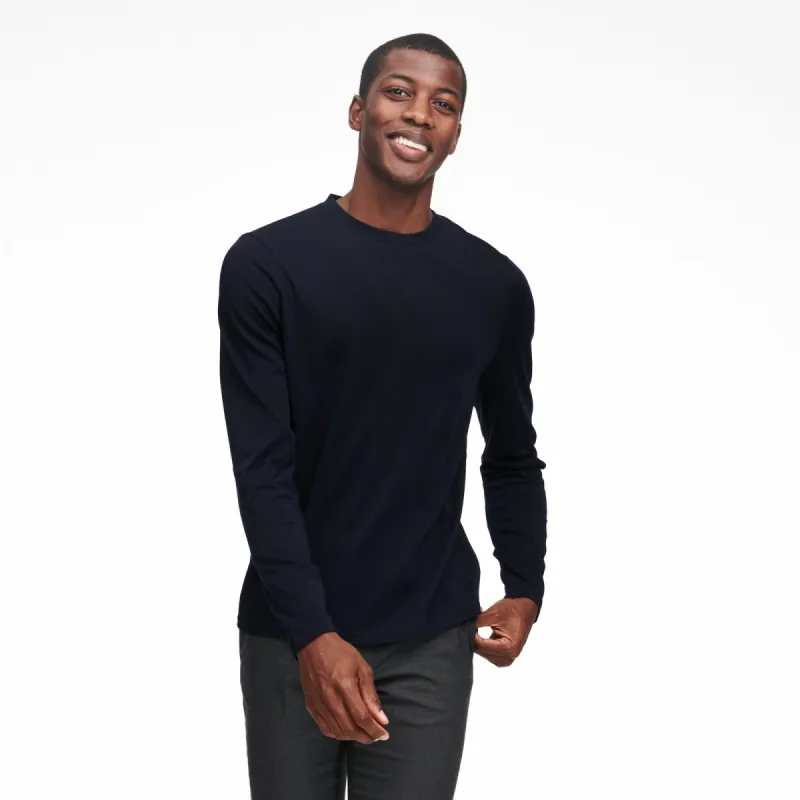 Ultralight Crewneck Long Sleeve T-Shirt sold by Naadam