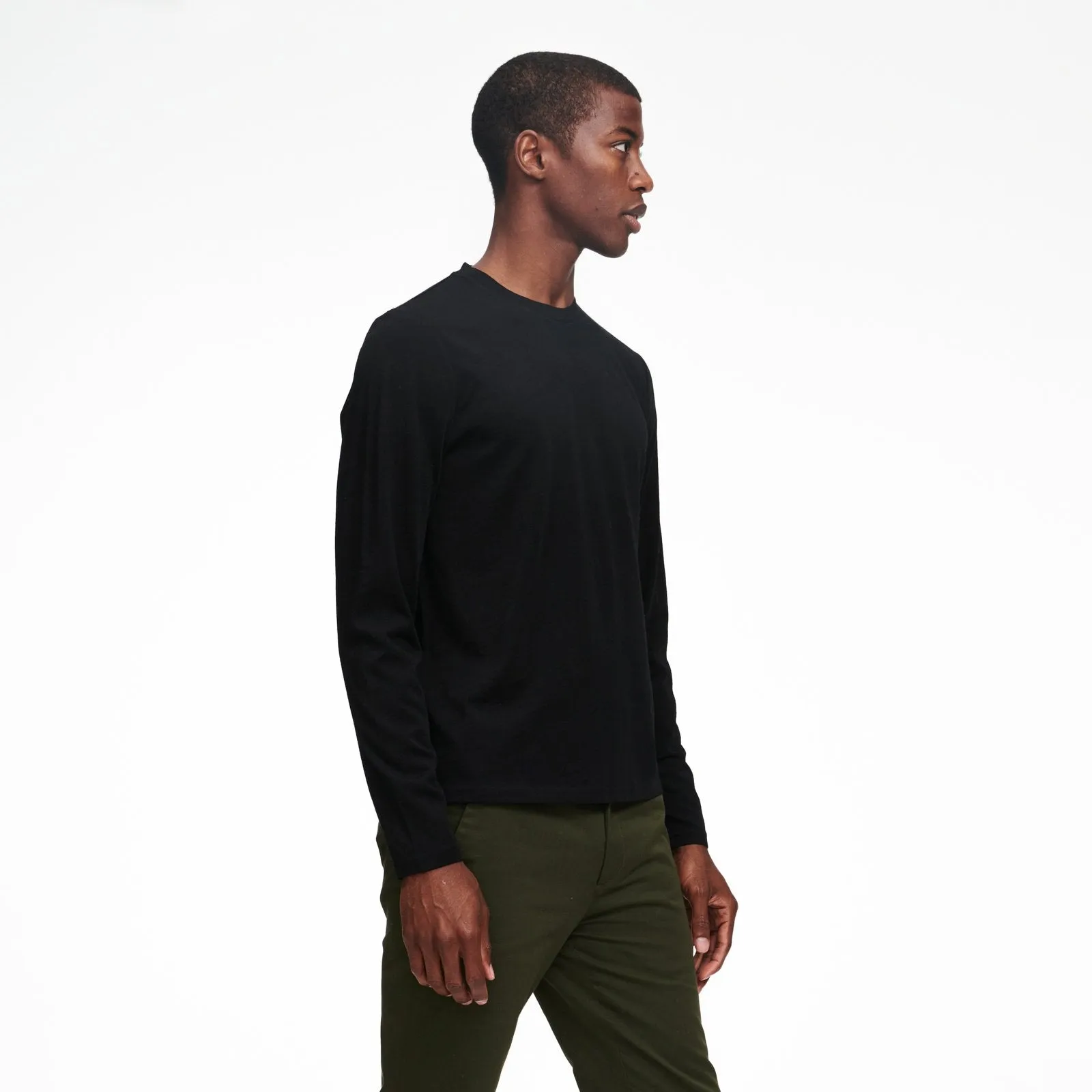 Ultralight Crewneck Long Sleeve T-Shirt sold by Naadam product image thumbnail 4