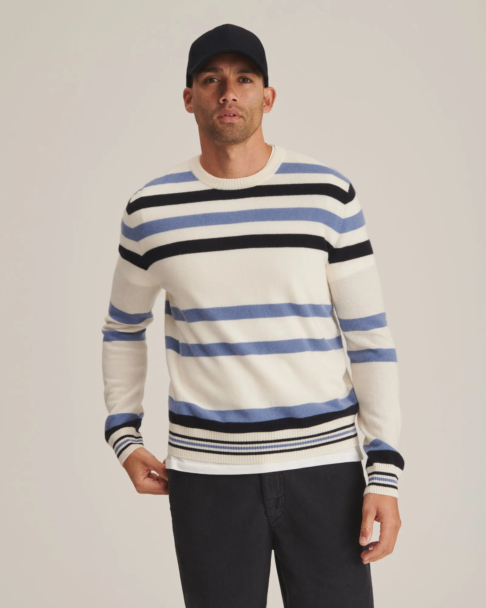 Cashmere Striped Crewneck Sweater sold by Naadam