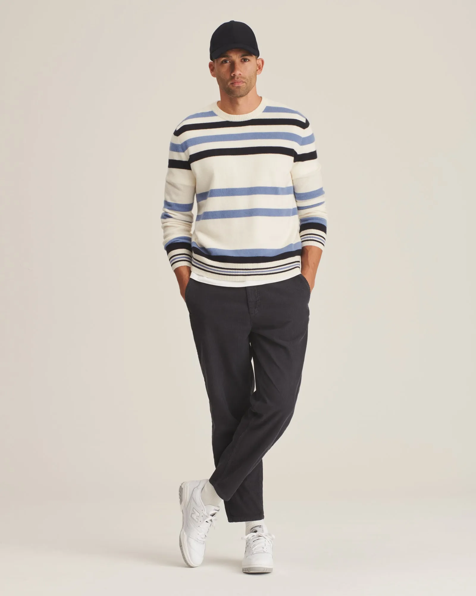 Cashmere Striped Crewneck Sweater sold by Naadam product image thumbnail 3