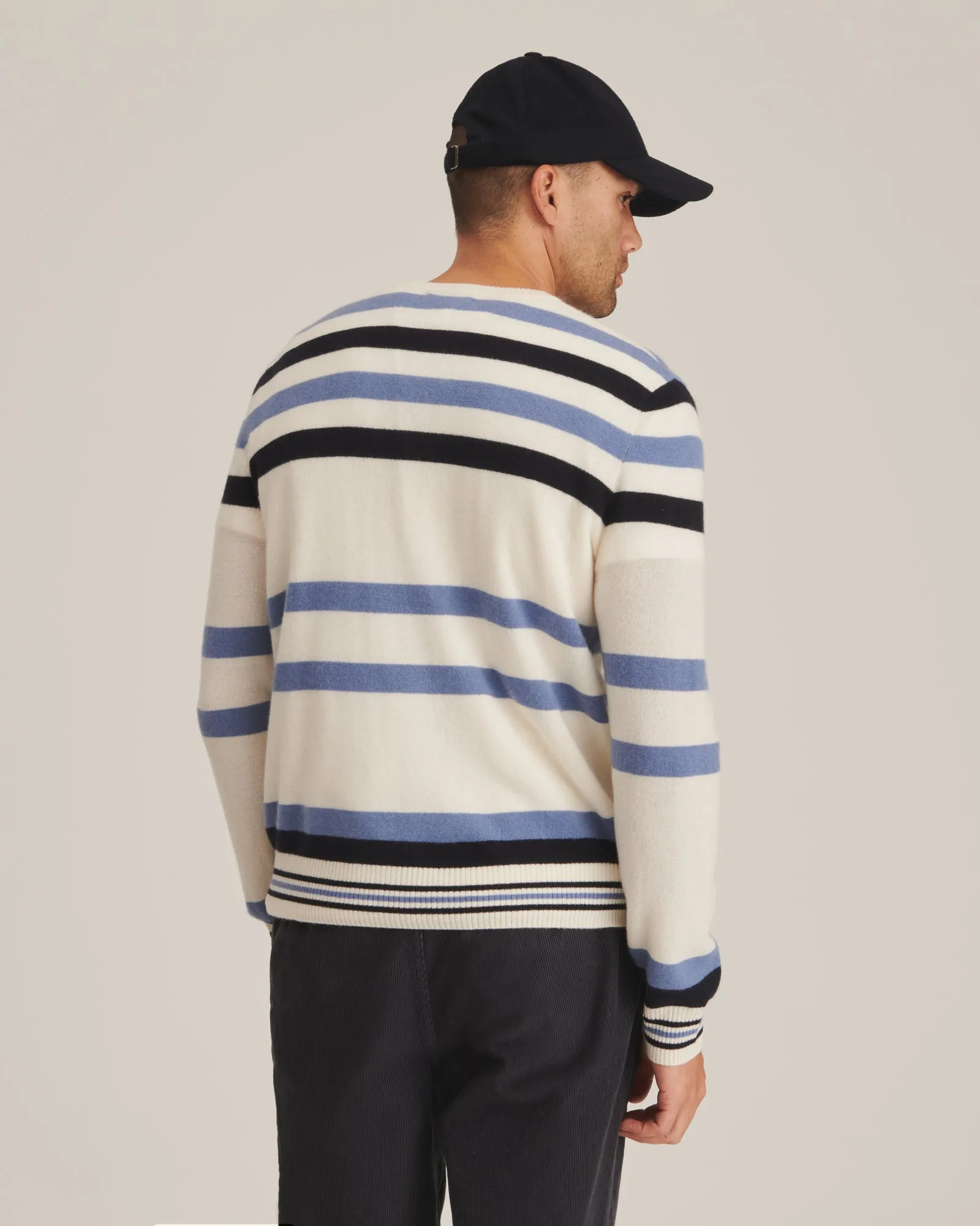 Cashmere Striped Crewneck Sweater sold by Naadam product image thumbnail 5