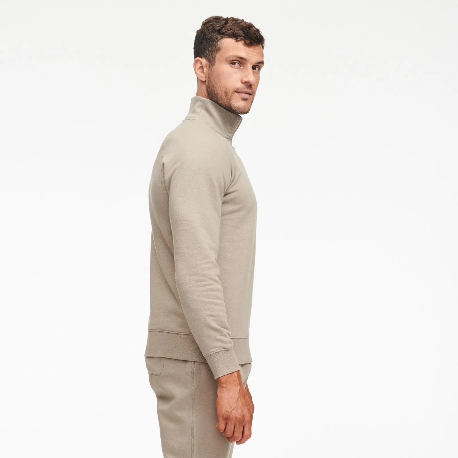 Fleece Quarter Zip Sweatshirt sold by Naadam product image thumbnail 3