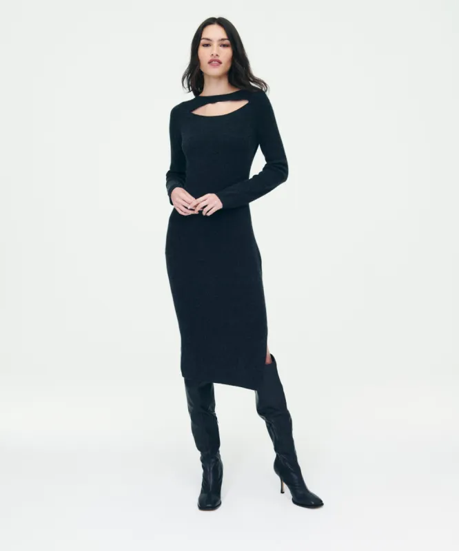 Cashmere Cut Out Reversible Midi Dress sold by Naadam