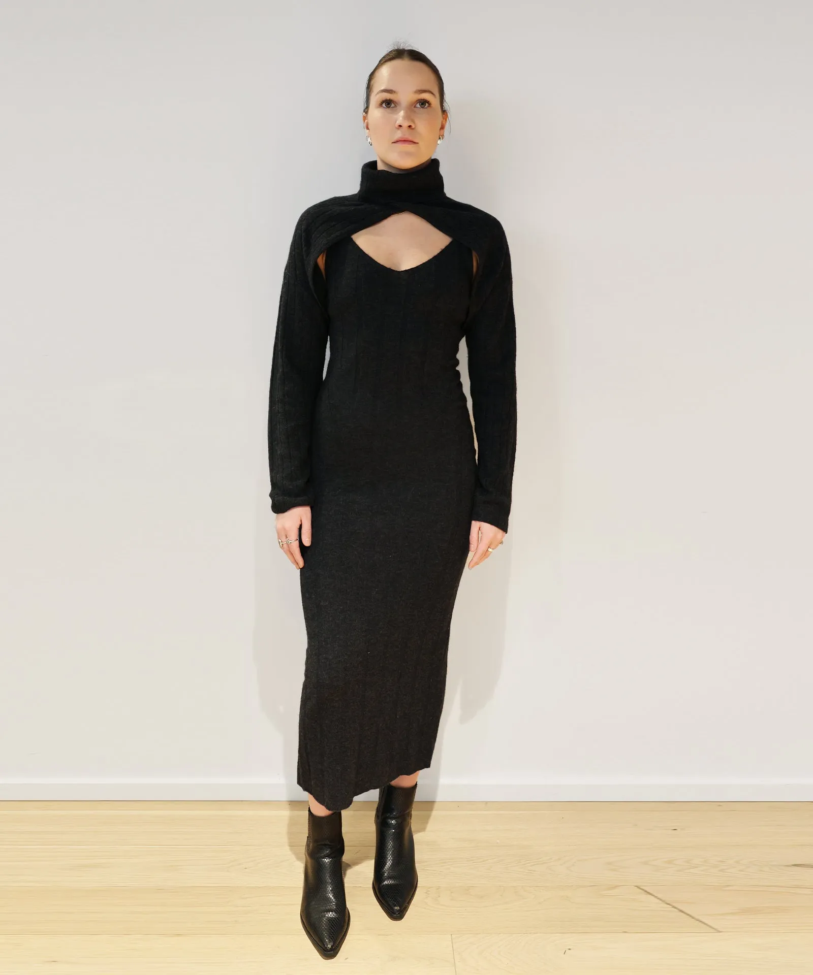 Cashmino Two Piece Turtleneck Dress Set sold by Naadam product image thumbnail 2