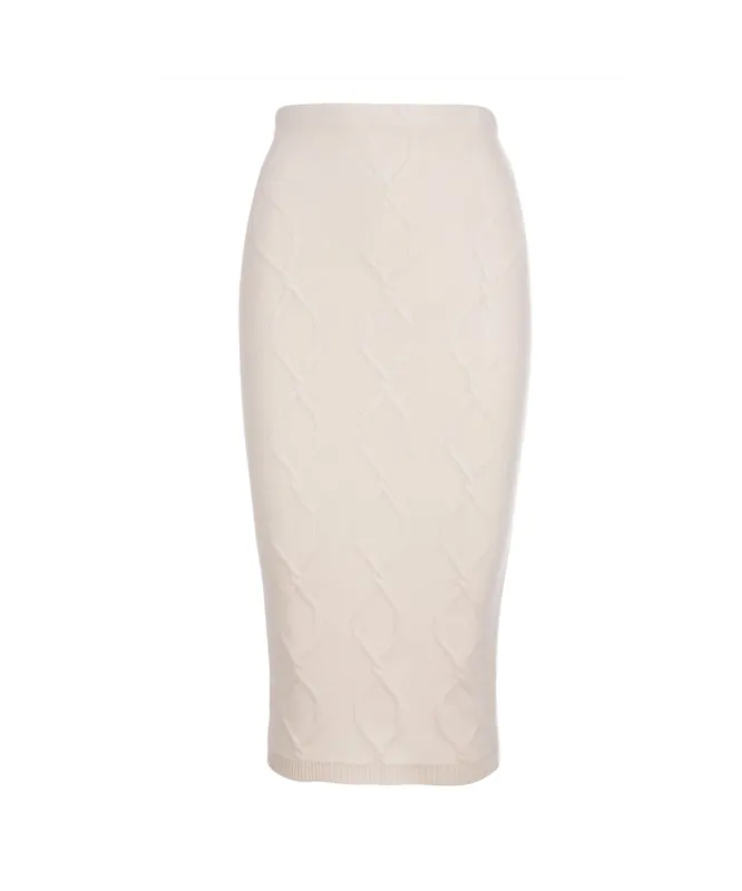 Cashmino Aran Cable Skirt sold by Naadam