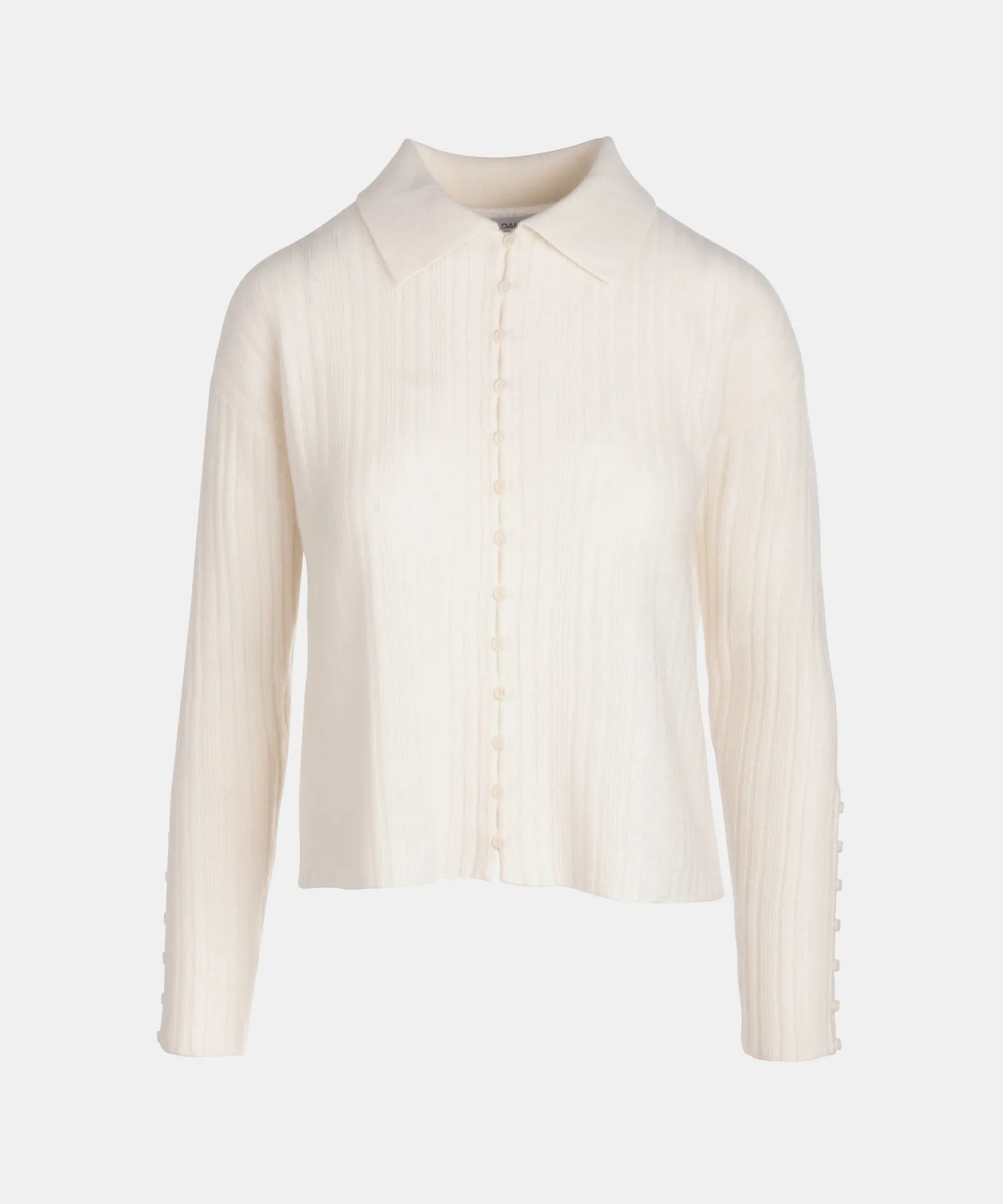 Cashmino Ribbed Collared Cardigan sold by Naadam product image thumbnail 2