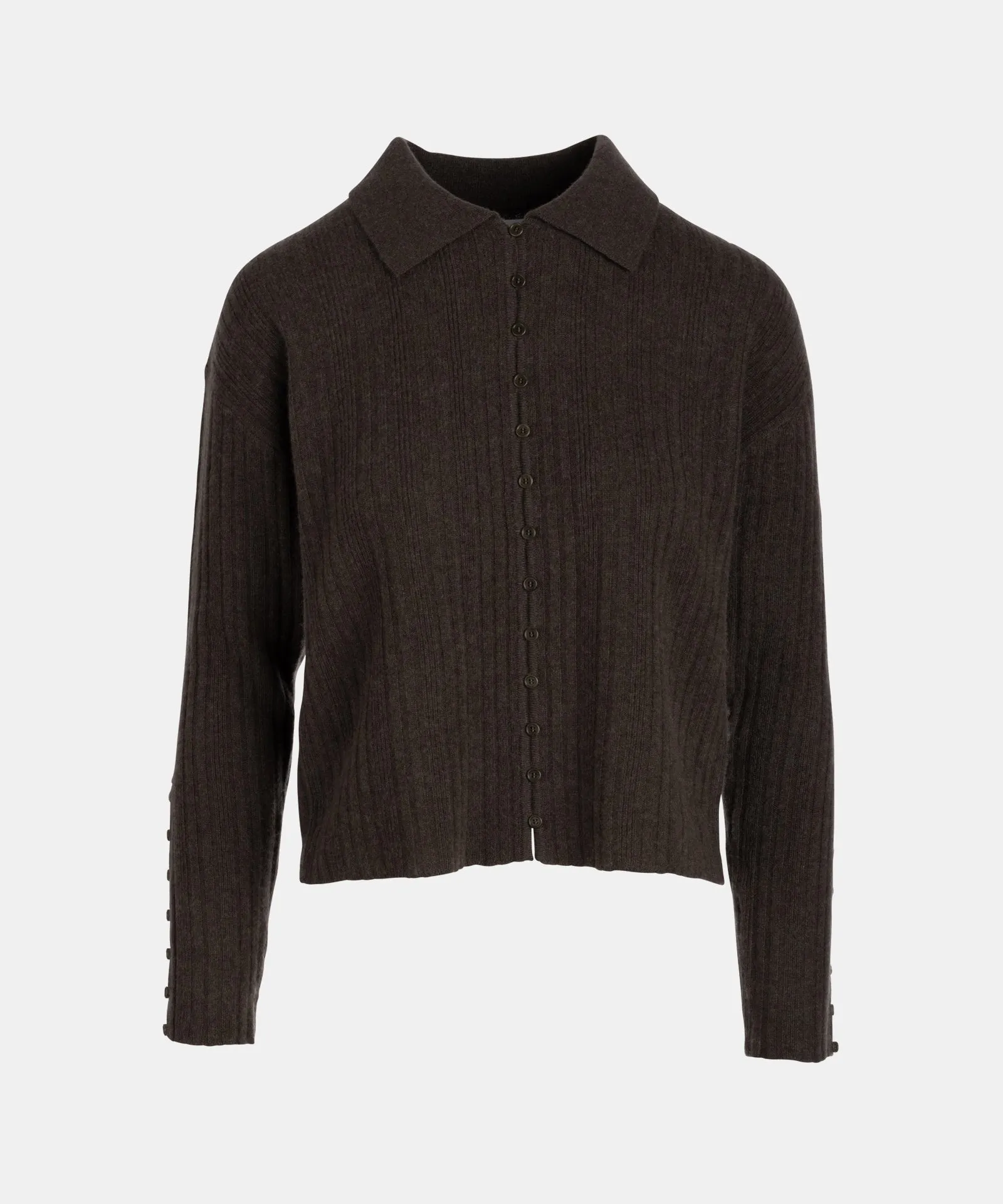 Cashmino Ribbed Collared Cardigan sold by Naadam product image thumbnail 4