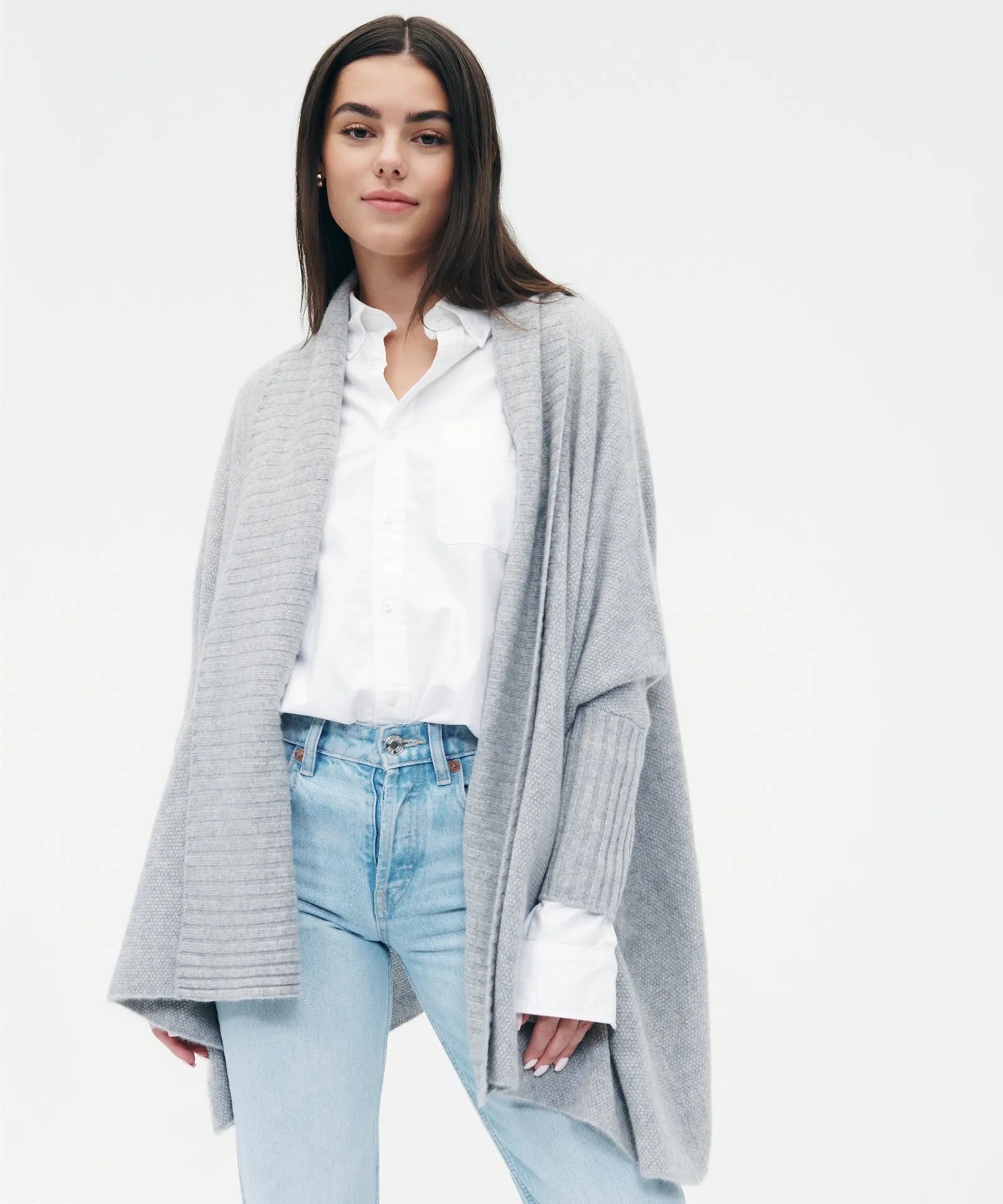 Cashmere Shawl Collar Cocoon Cardigan sold by Naadam product image thumbnail 3