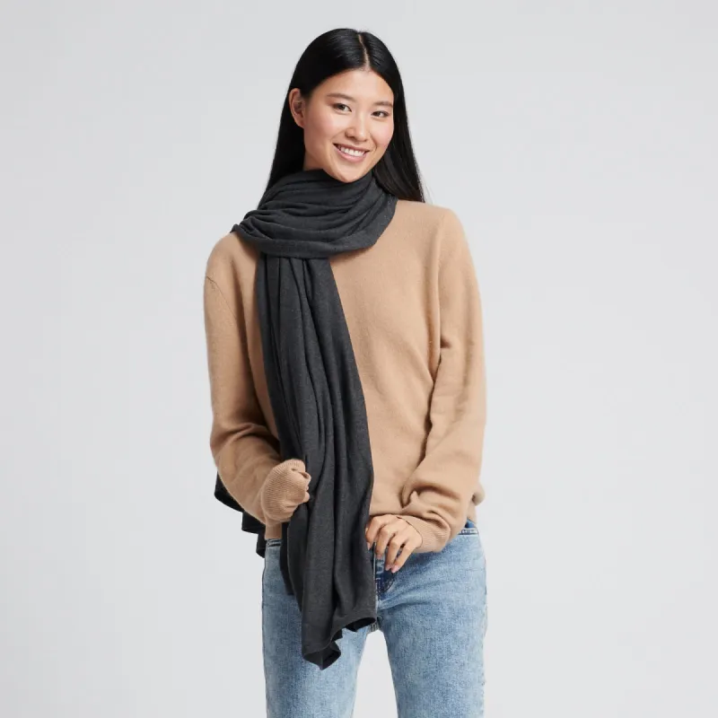 Chetwyn Silk Cashmere Travel Wrap sold by Naadam