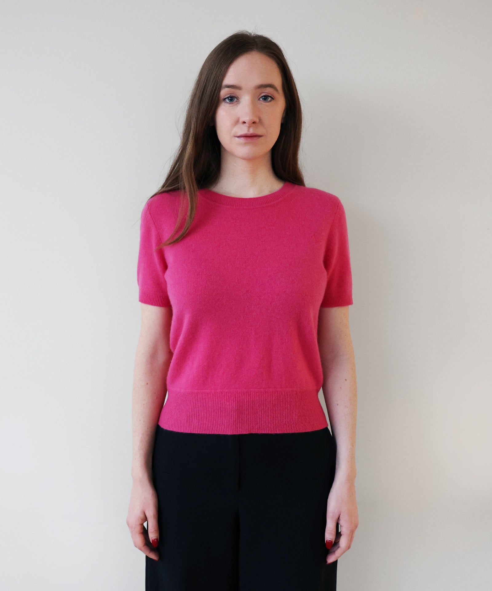 Cashmere Short Sleeve Cropped Pullover sold by Naadam product image thumbnail 2