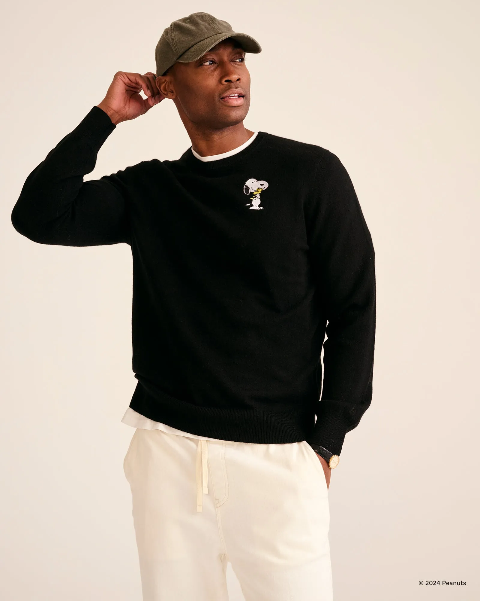 Men's Peanuts Hug Sweater sold by Naadam product image thumbnail 2