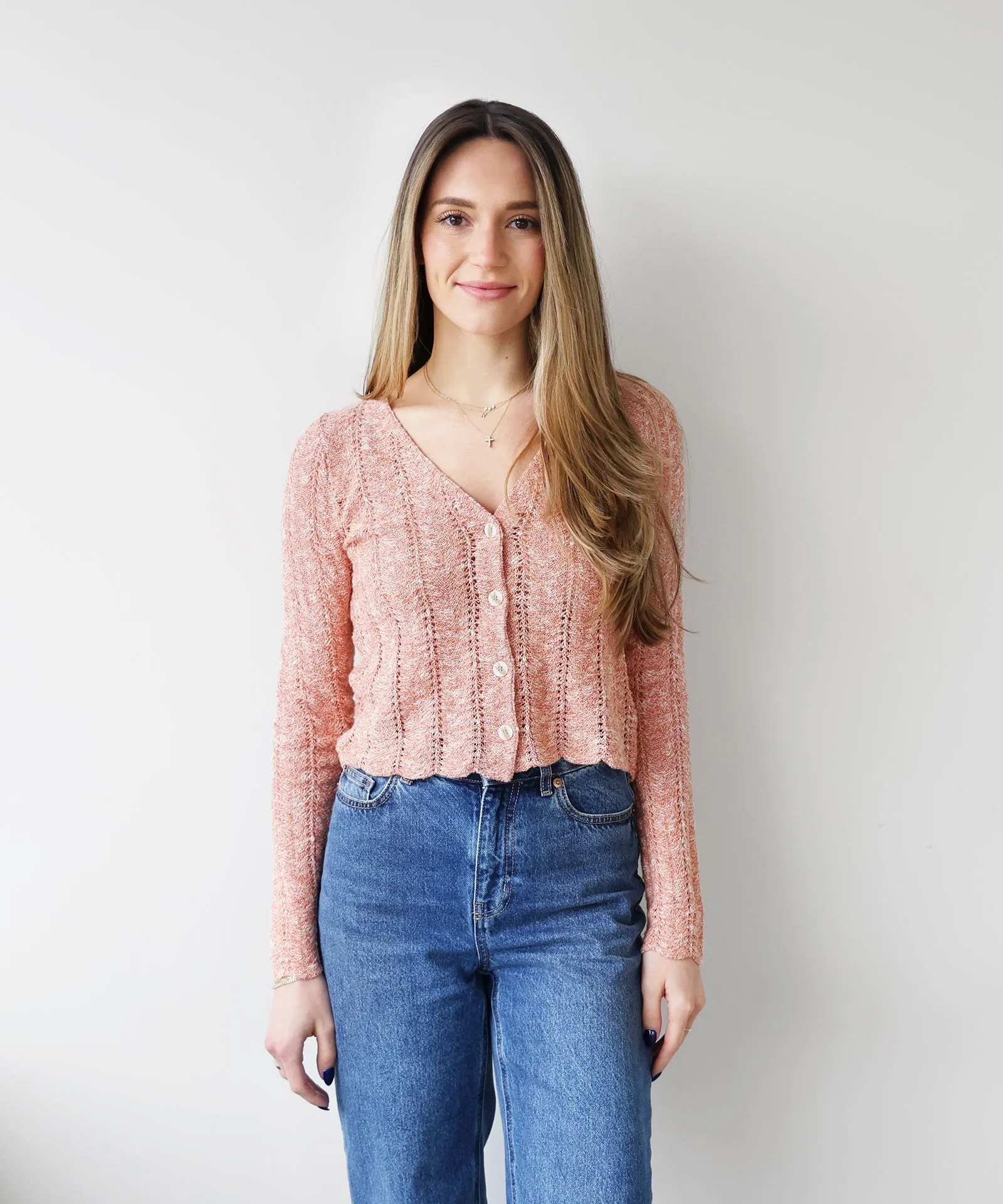 Cotton Silk Pointelle Cardigan sold by Naadam product image thumbnail 2