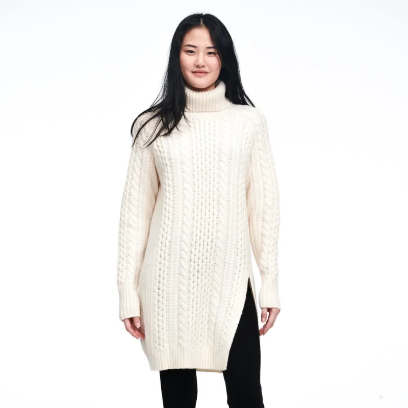 Wool Cashmere Cable Knit Turtleneck Tunic sold by Naadam
