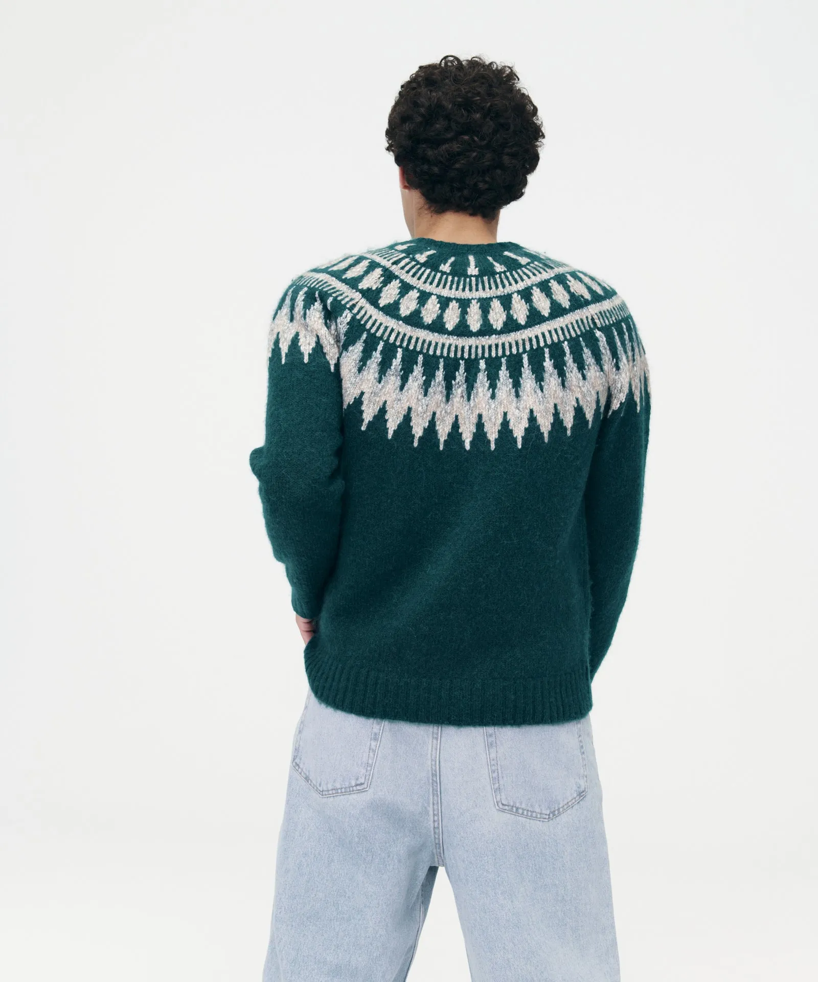 Luxe Merino Fair Isle Crewneck Sweater sold by NAADAM product image thumbnail 3