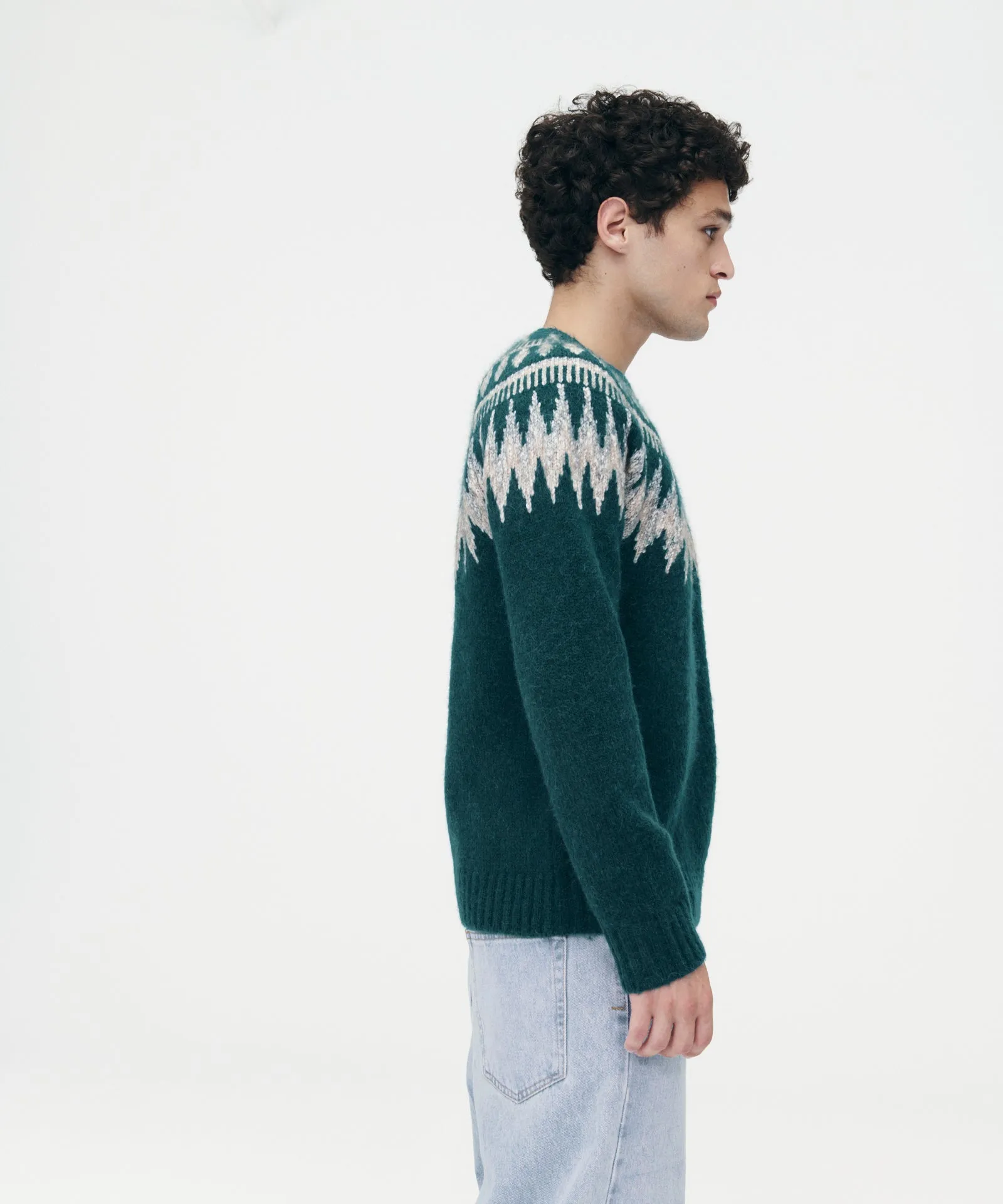 Luxe Merino Fair Isle Crewneck Sweater sold by NAADAM product image thumbnail 2