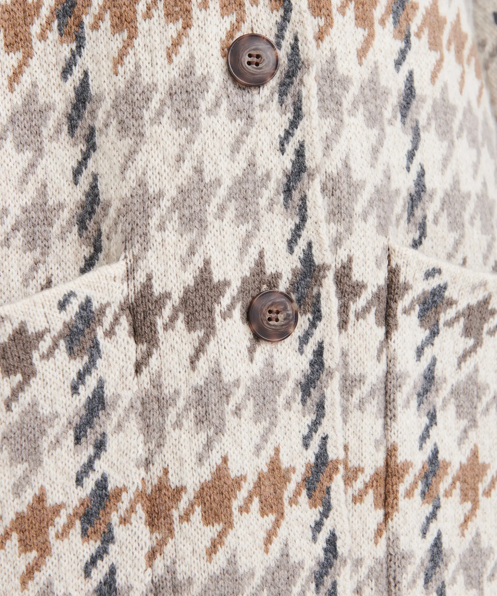 Luxe Houndstooth Jacquard Coat sold by Naadam product image thumbnail 4