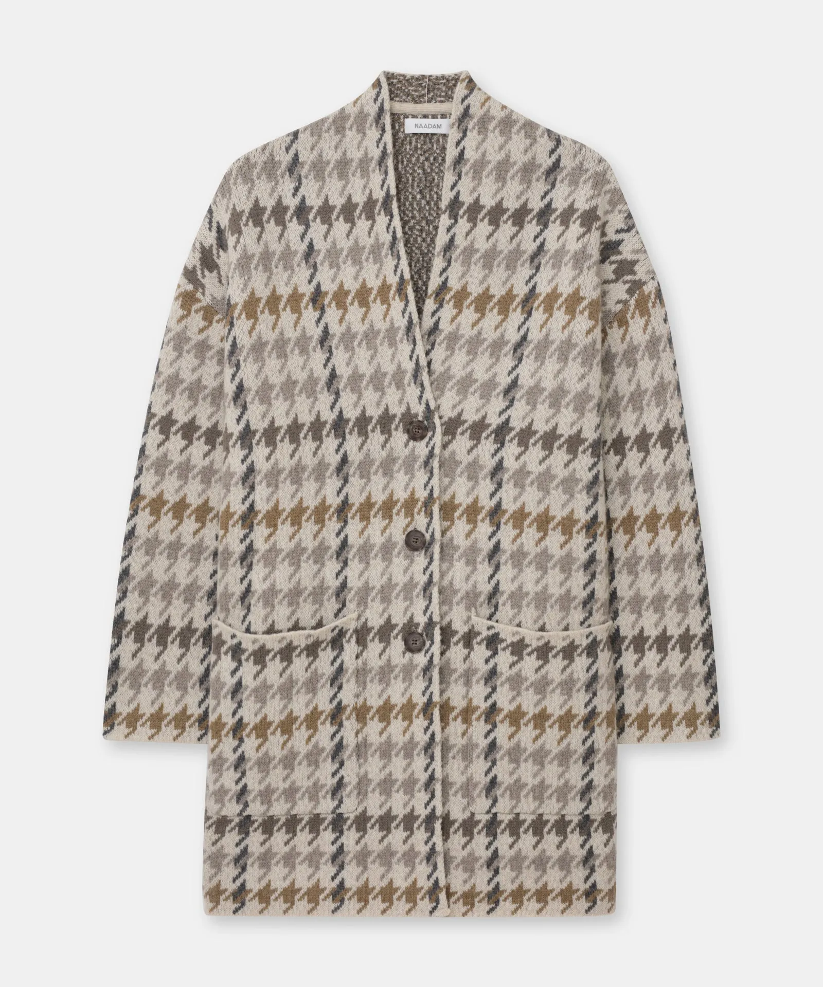 Luxe Houndstooth Jacquard Coat sold by Naadam product image thumbnail 5