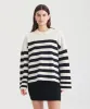 Super Luxe Cashmere Striped Crewneck sold by Naadam