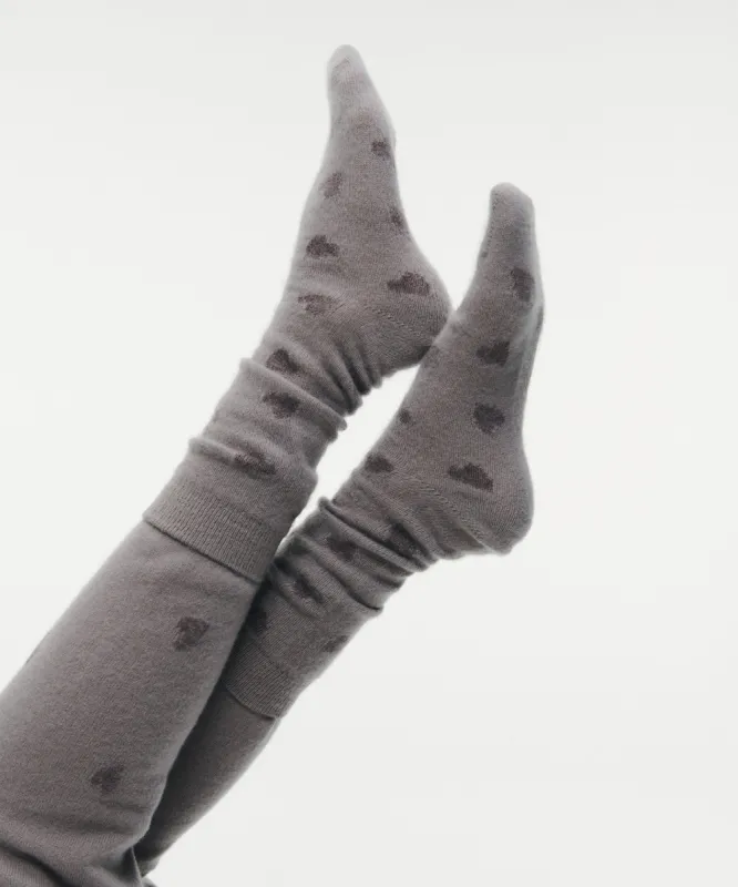 Cashmere Heart Socks made by NAADAM