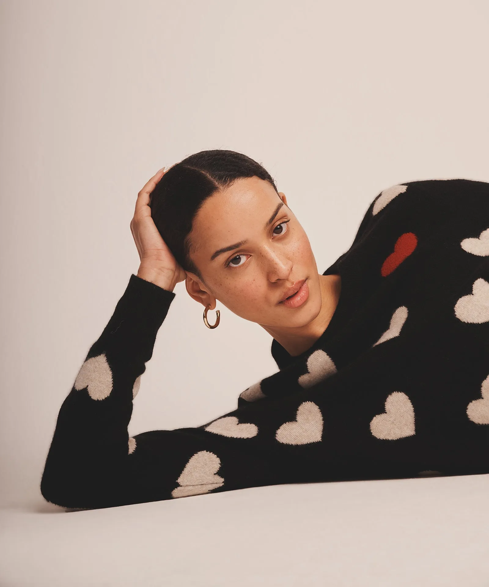 Signature Cashmere Heart Crewneck Sweater sold by Naadam product image thumbnail 3