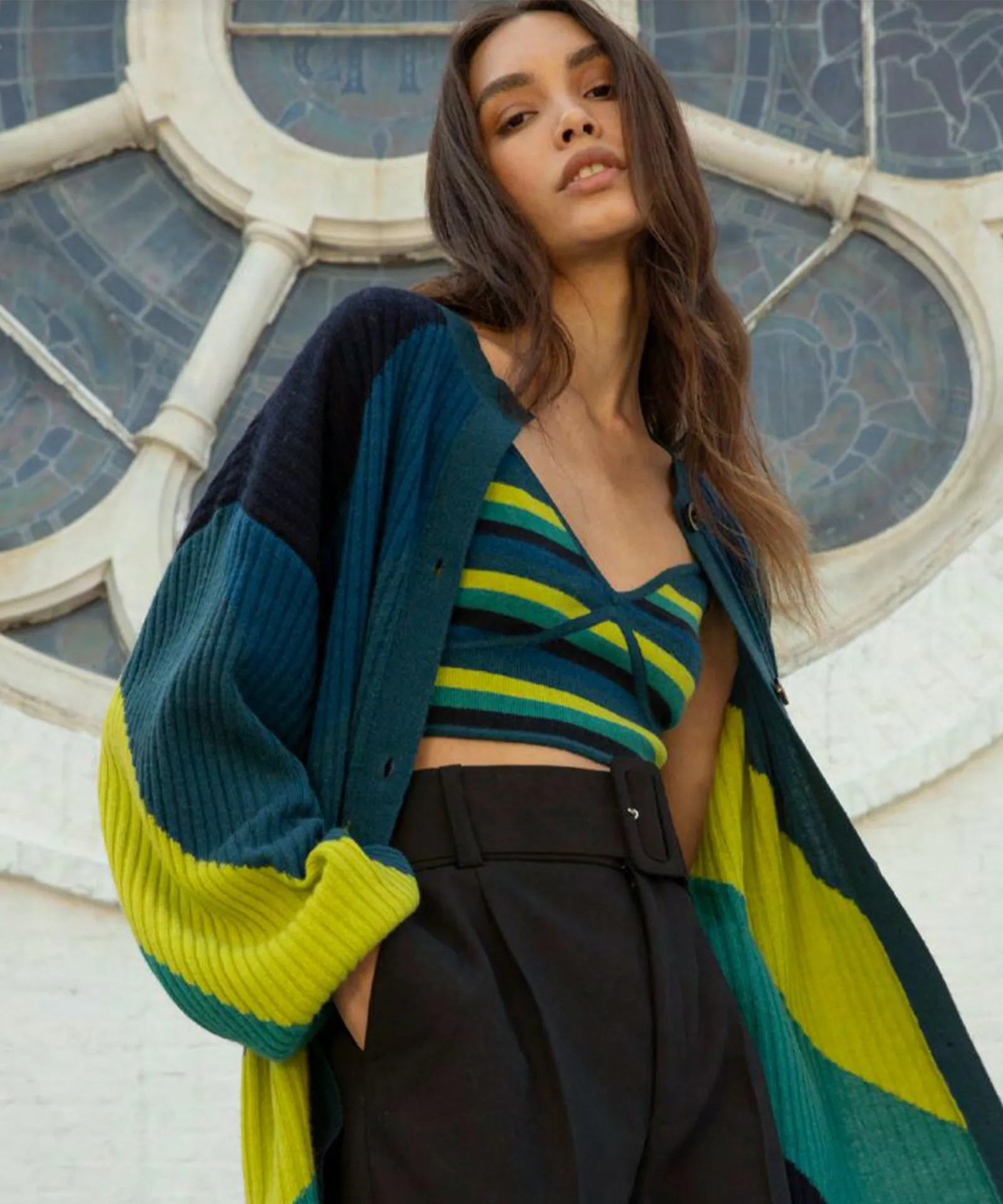 Cashmino Striped Cardigan sold by Naadam product image thumbnail 2