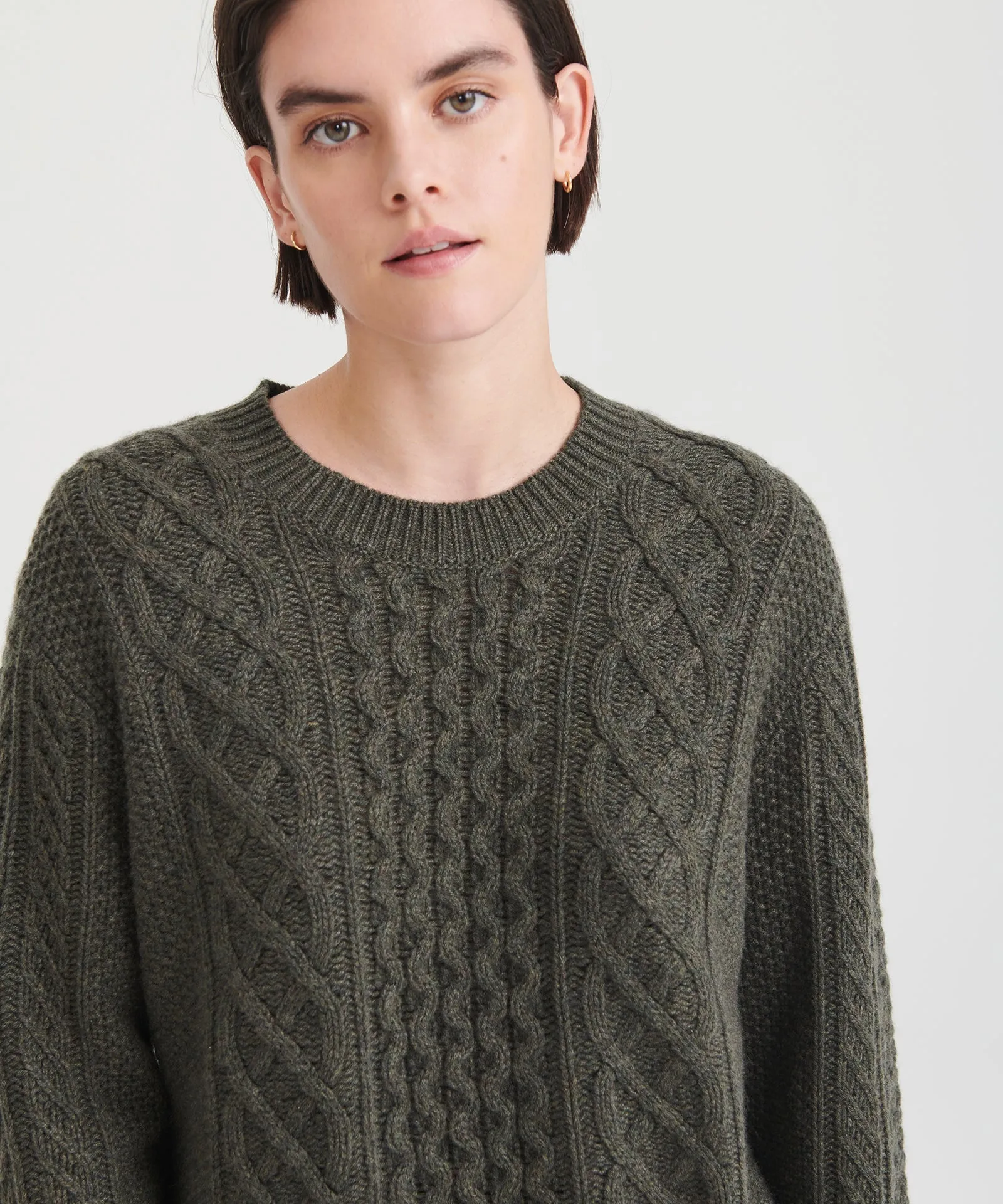 Super Luxe Cashmere Cable Crewneck Sweater sold by Naadam product image thumbnail 5