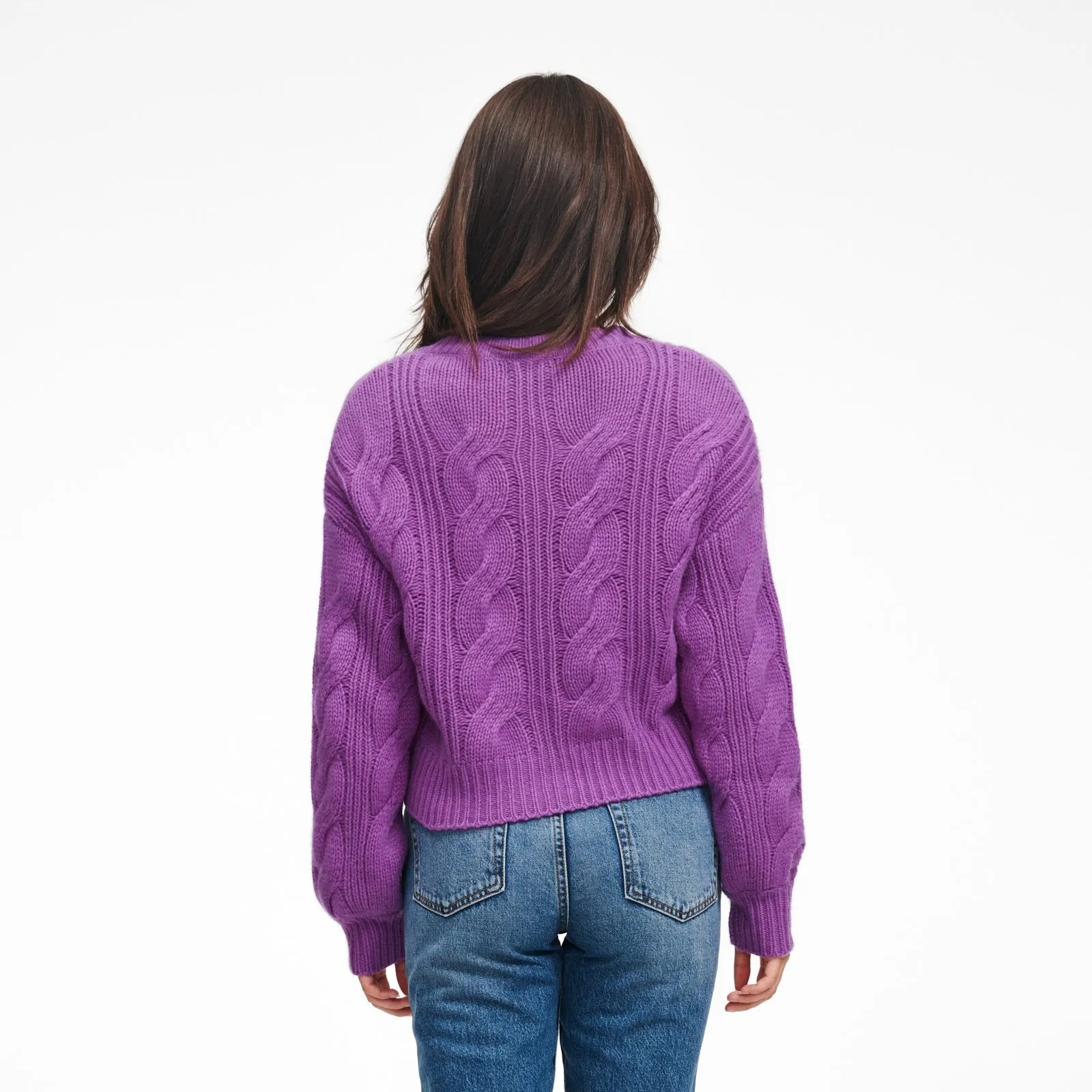 Cropped Cable Knit Cardigan sold by Naadam product image thumbnail 3