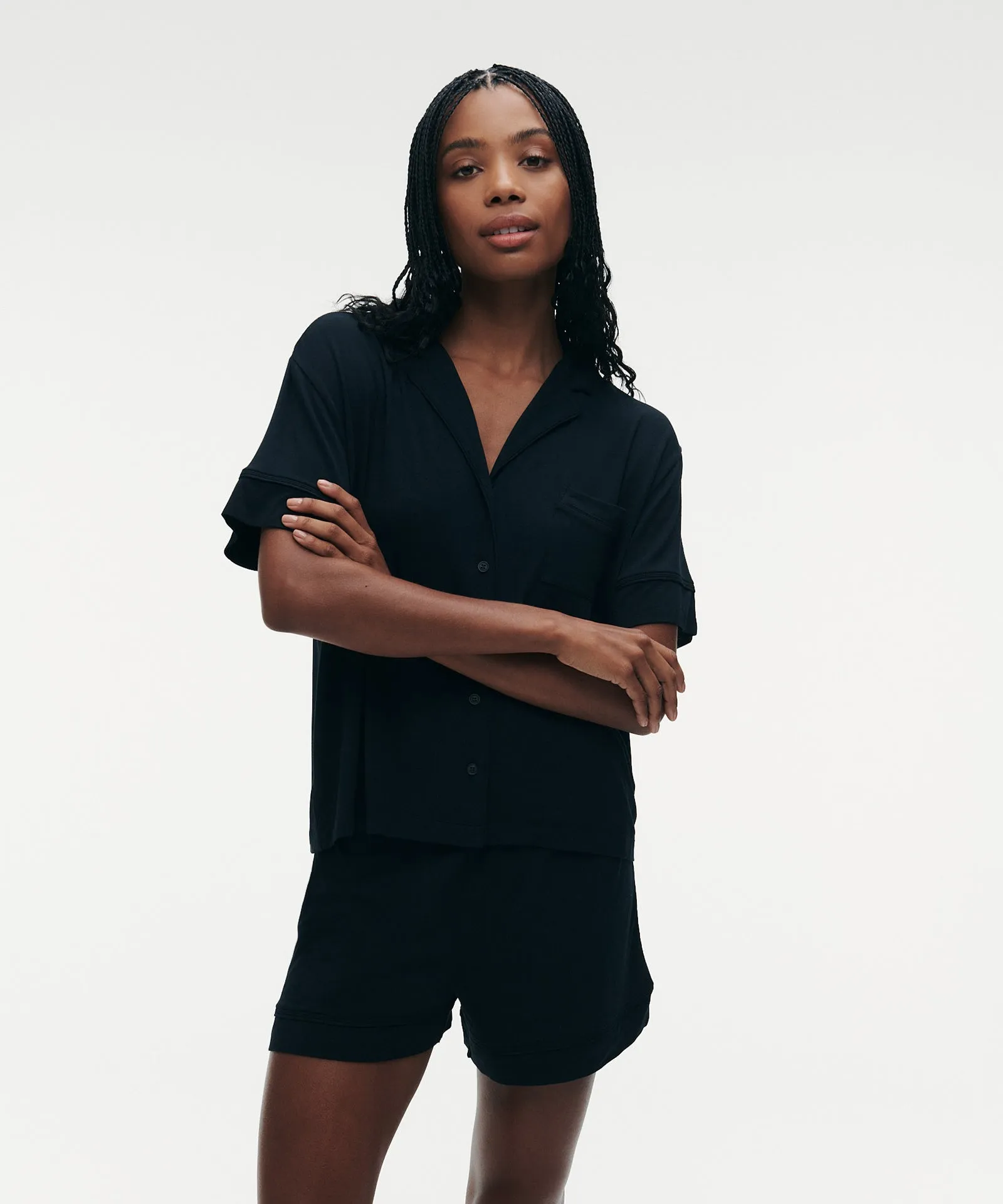 Women's Short Sleeve Pajama Set sold by Naadam product image thumbnail 2