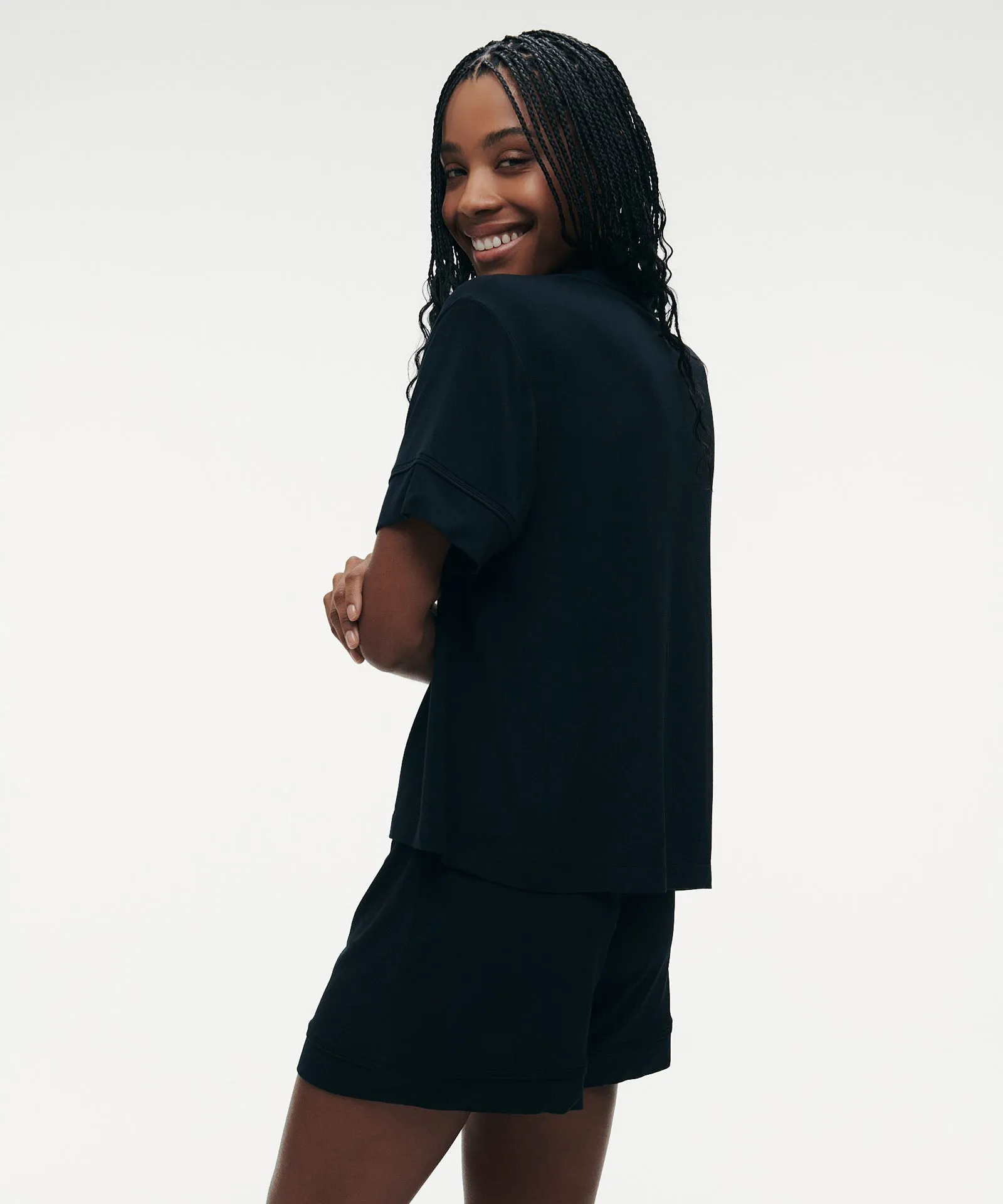 Women's Short Sleeve Pajama Set sold by Naadam product image thumbnail 3