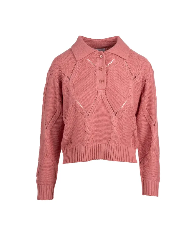 Modal Cashmere Open Stitch Cable Polo sold by Naadam