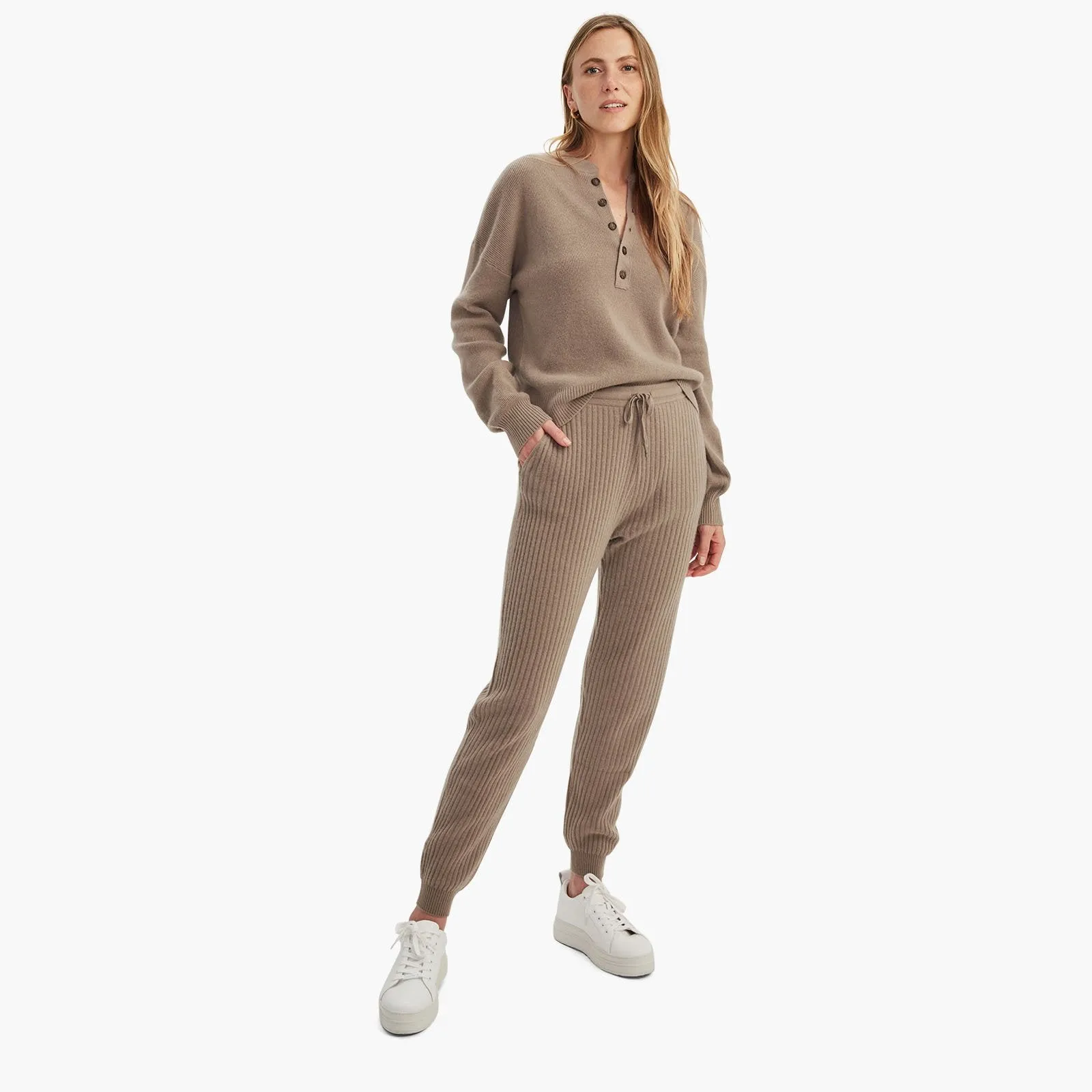 Cashmere Ribbed Jogger sold by Naadam product image thumbnail 3