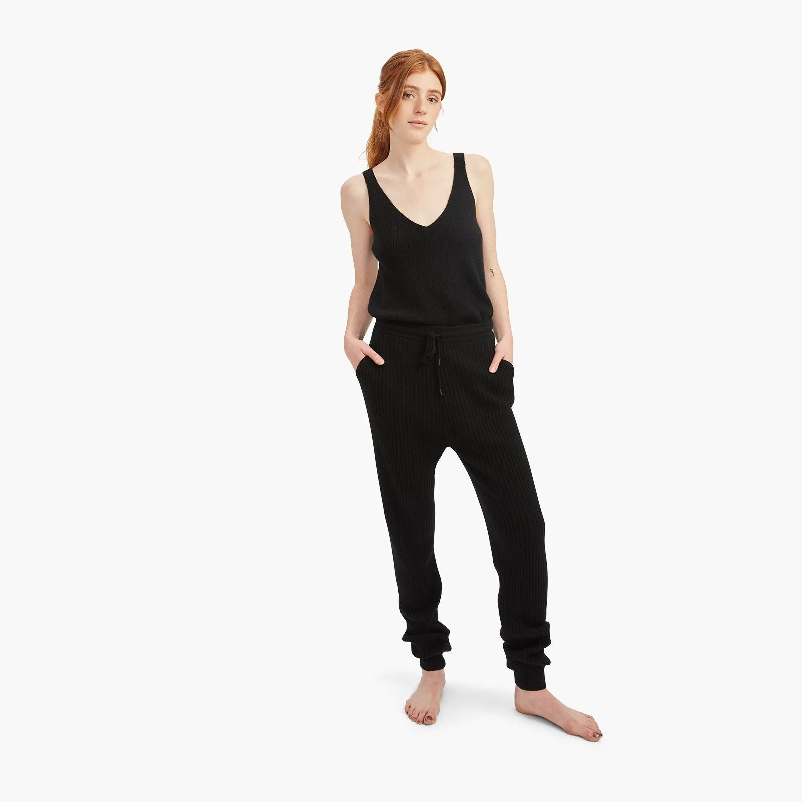Cashmere Ribbed Jogger sold by Naadam product image thumbnail 2