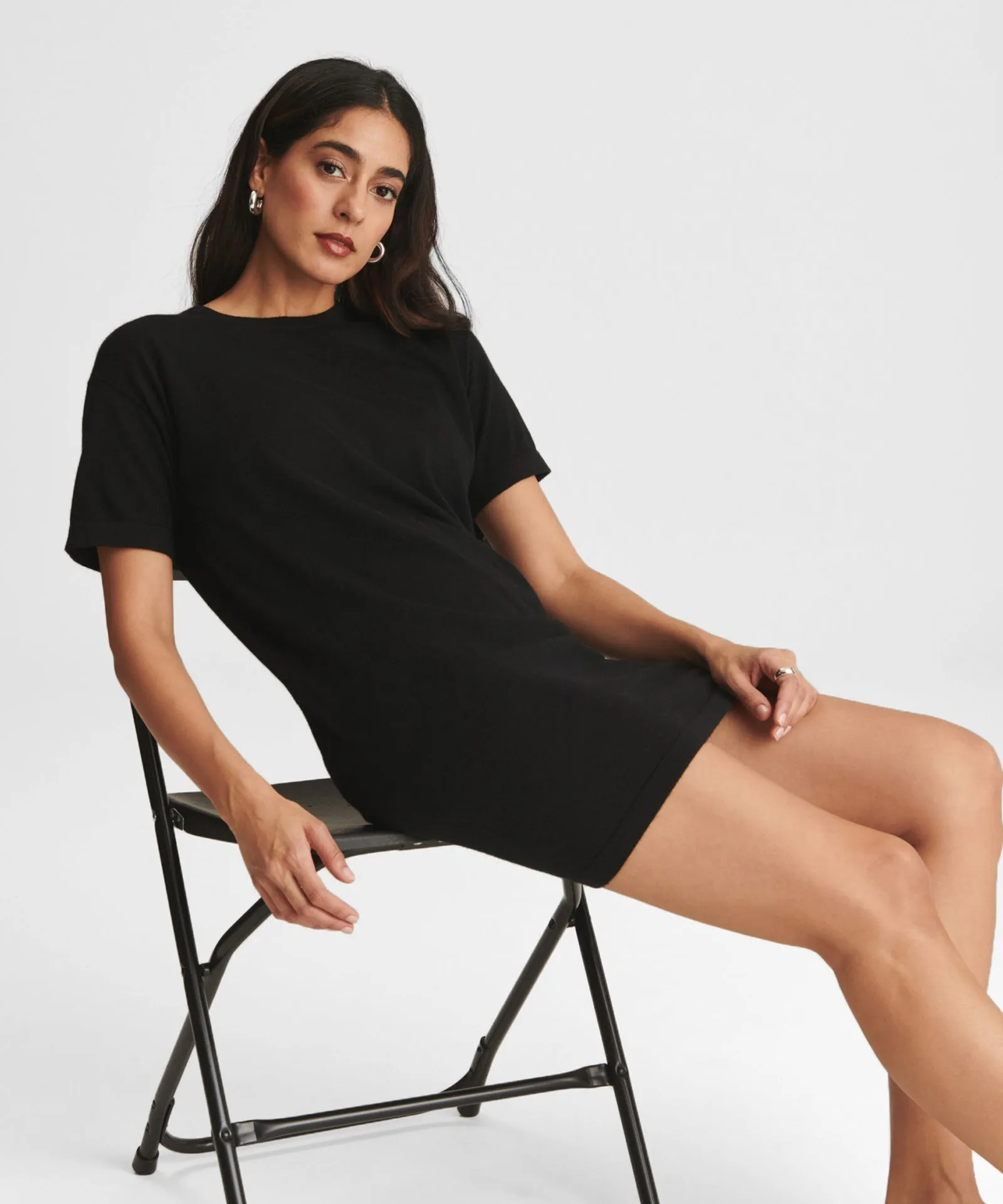 Fancy Cashmere T-Shirt Mini Dress sold by Naadam product image thumbnail 5