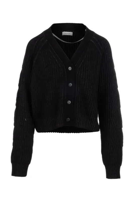 Cashmino Ribbed V-Neck Cardigan sold by Naadam