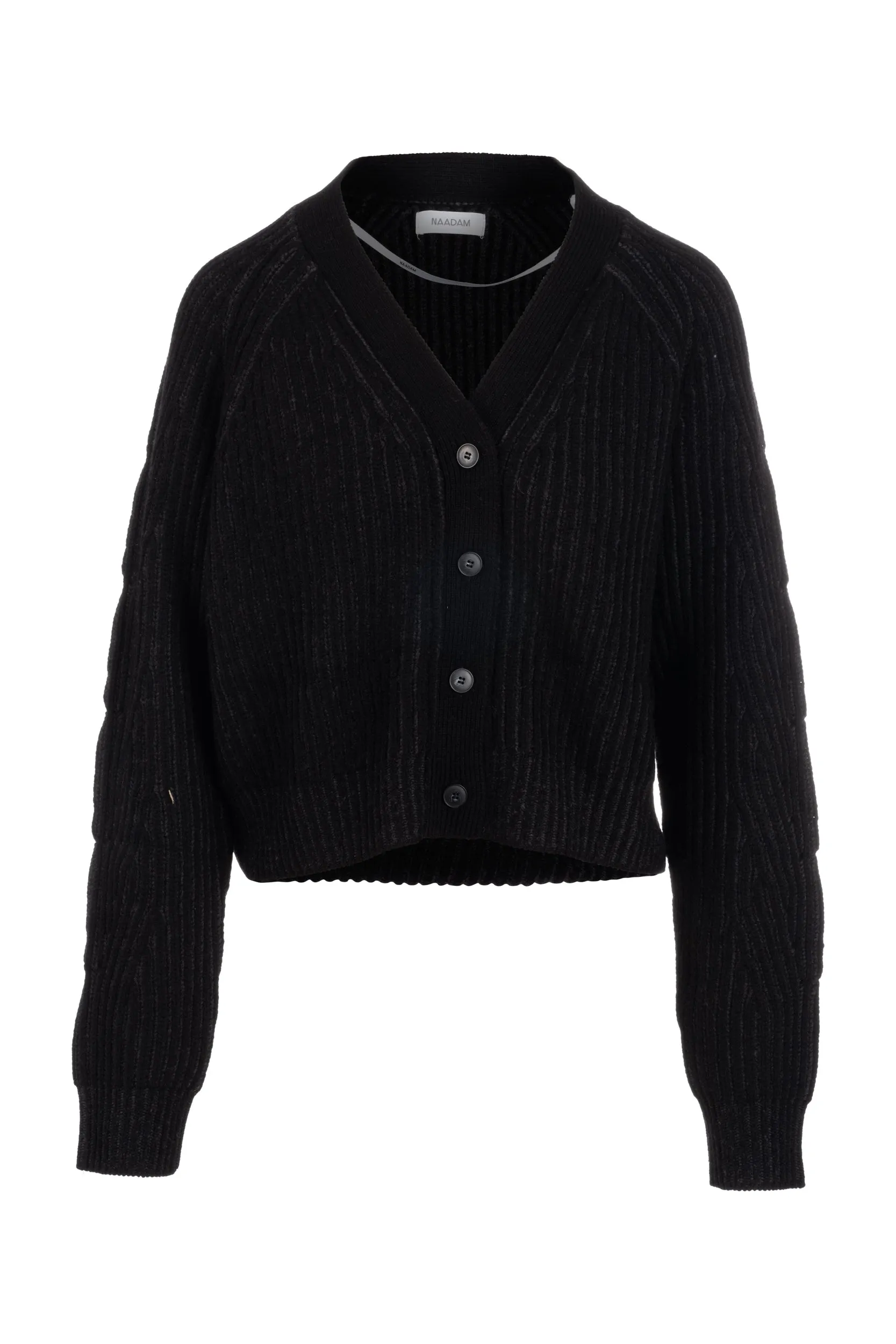 Cashmino Ribbed V-Neck Cardigan sold by Naadam