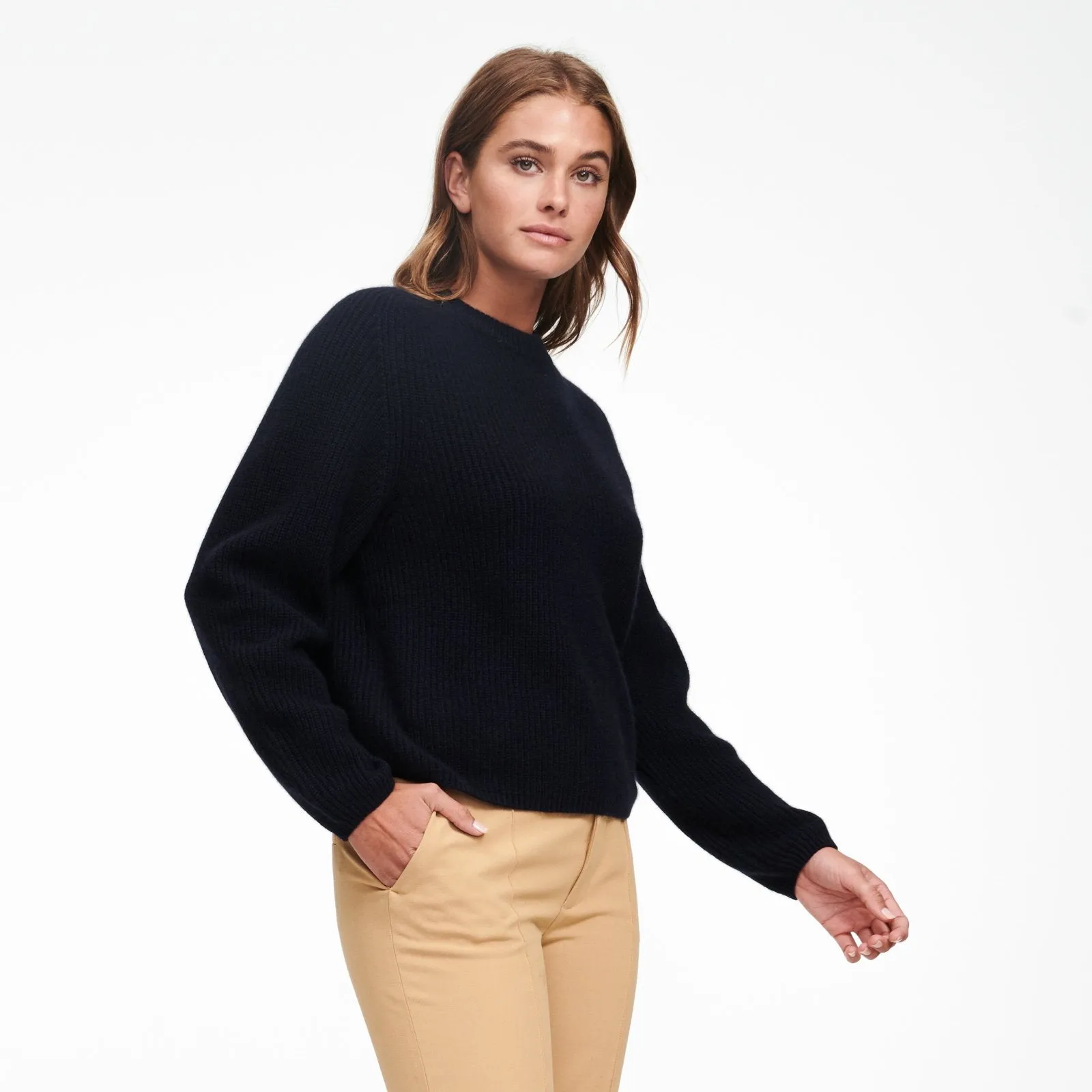Cashmere Ribbed Mockneck Sweater sold by Naadam