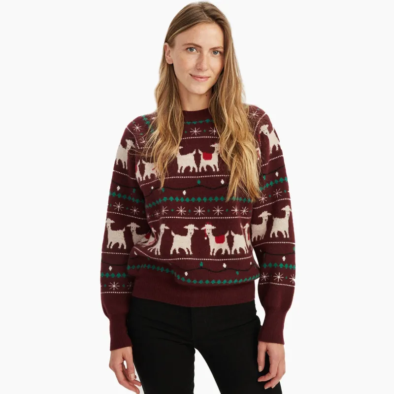 Cashmere Goat Holiday Crewneck Sweater sold by Naadam